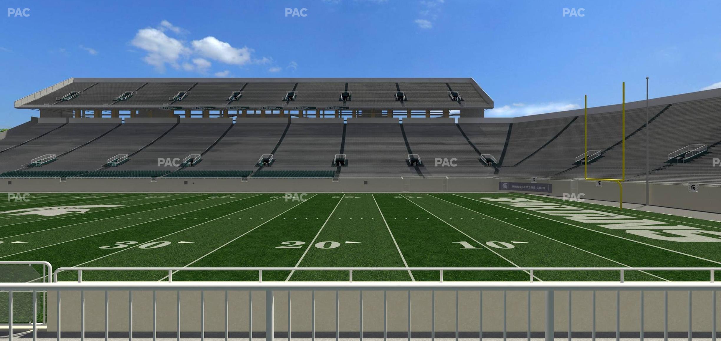 Seating view for Spartan Stadium (Michigan) Section Sideline Club 22