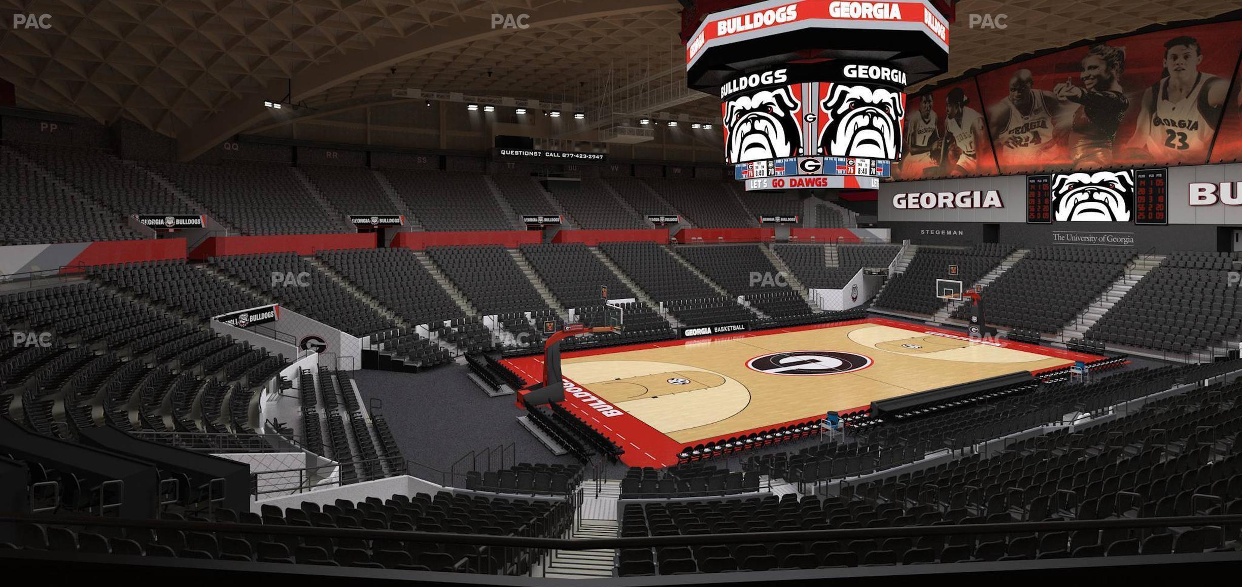 Seating view for Stegeman Coliseum Section Ii