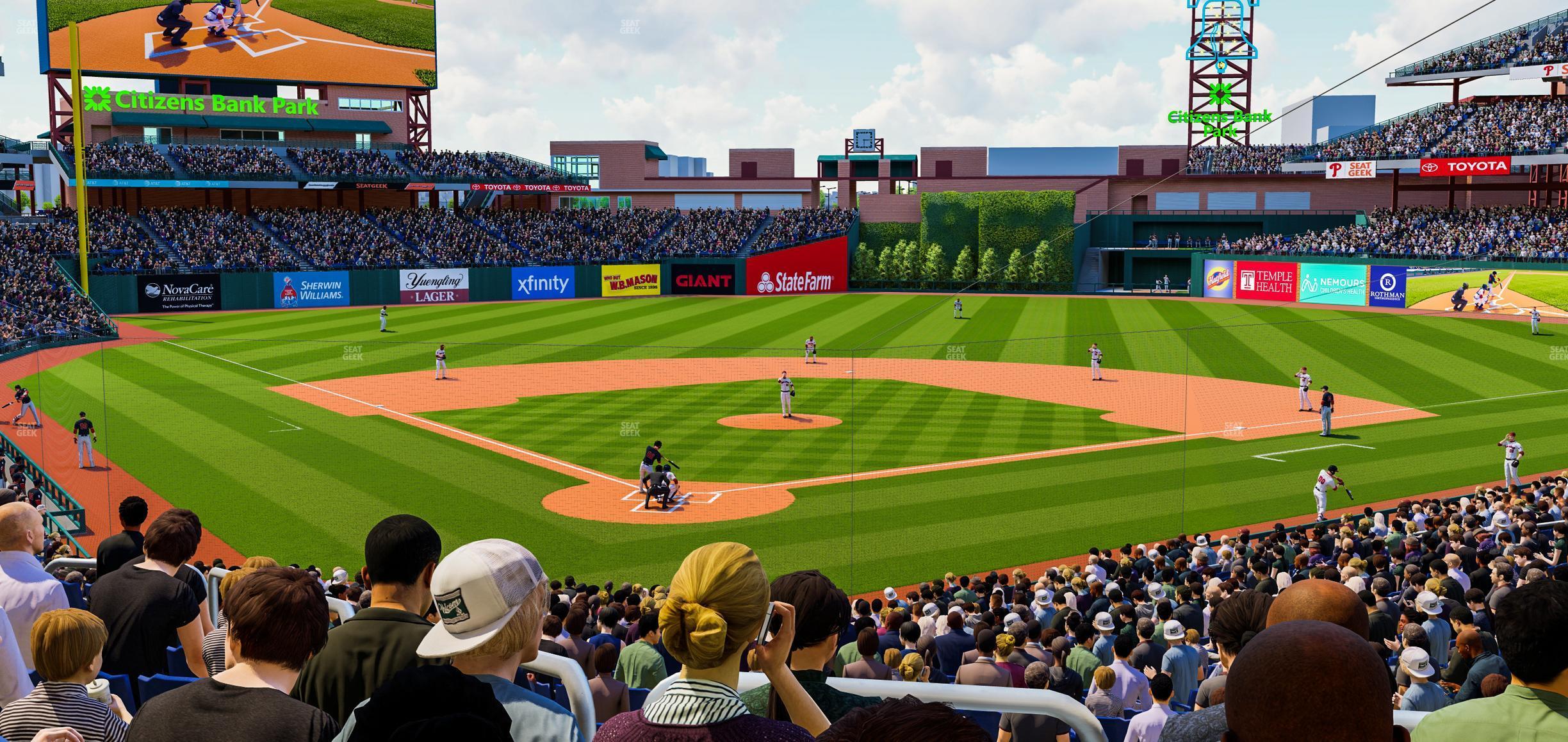 Seating view for Citizens Bank Park Section 122