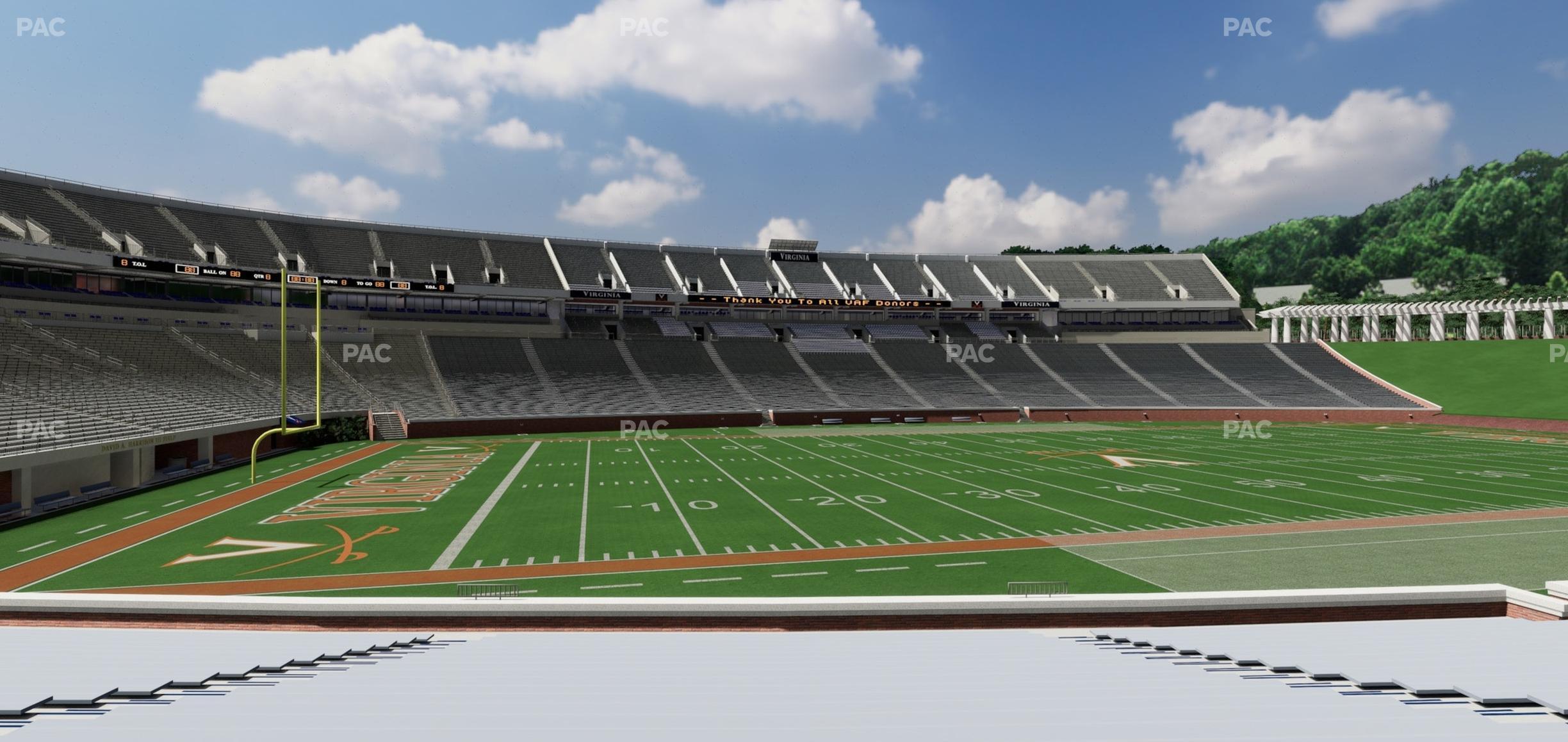 Seating view for Scott Stadium Section 110