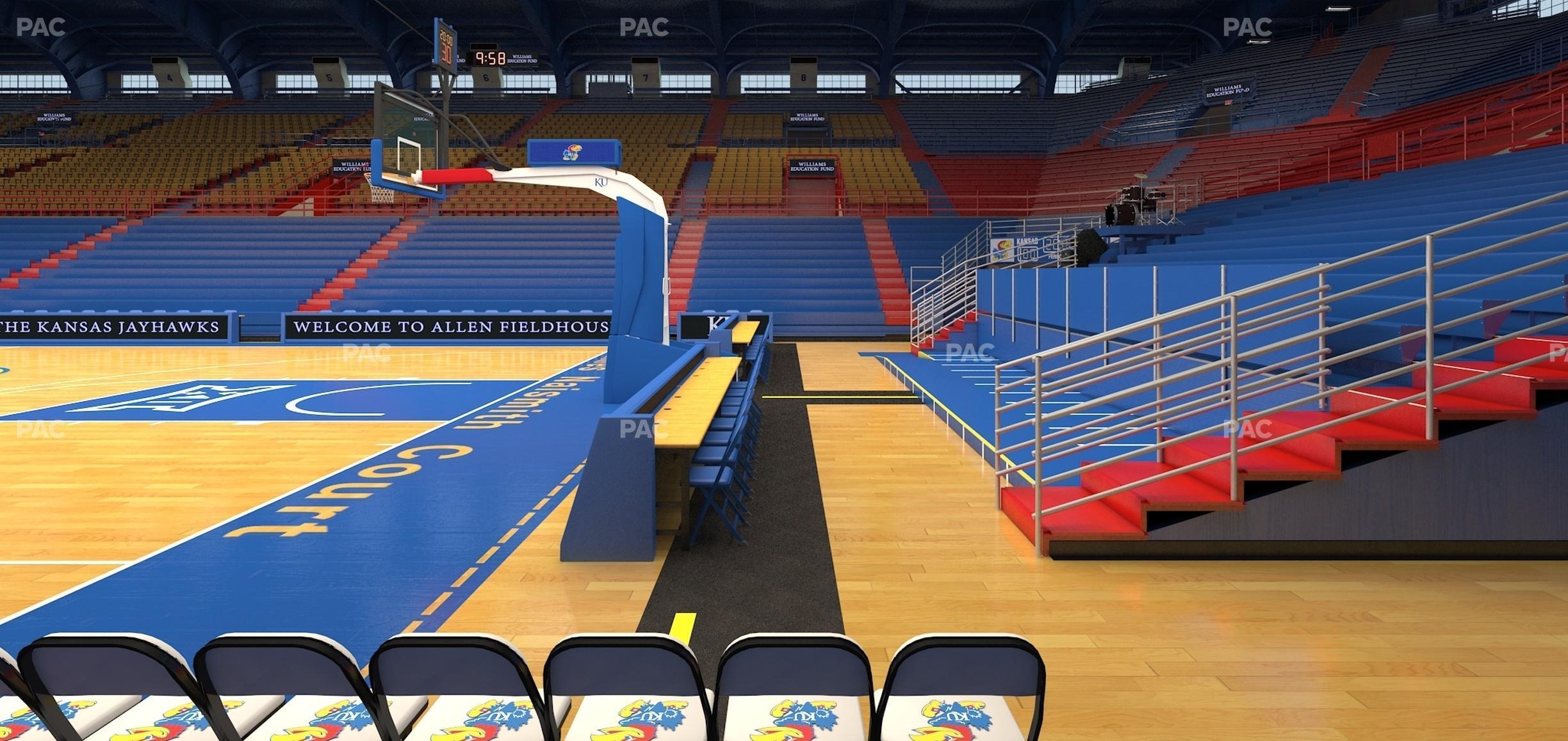 Seating view for Allen Fieldhouse Section Q