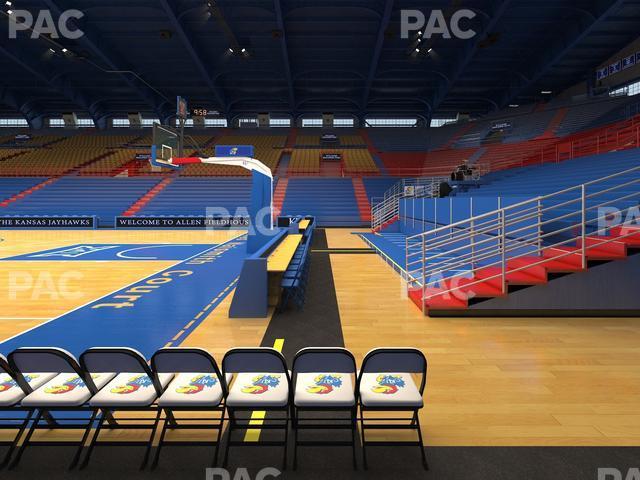 Seating view for Allen Fieldhouse Section Q