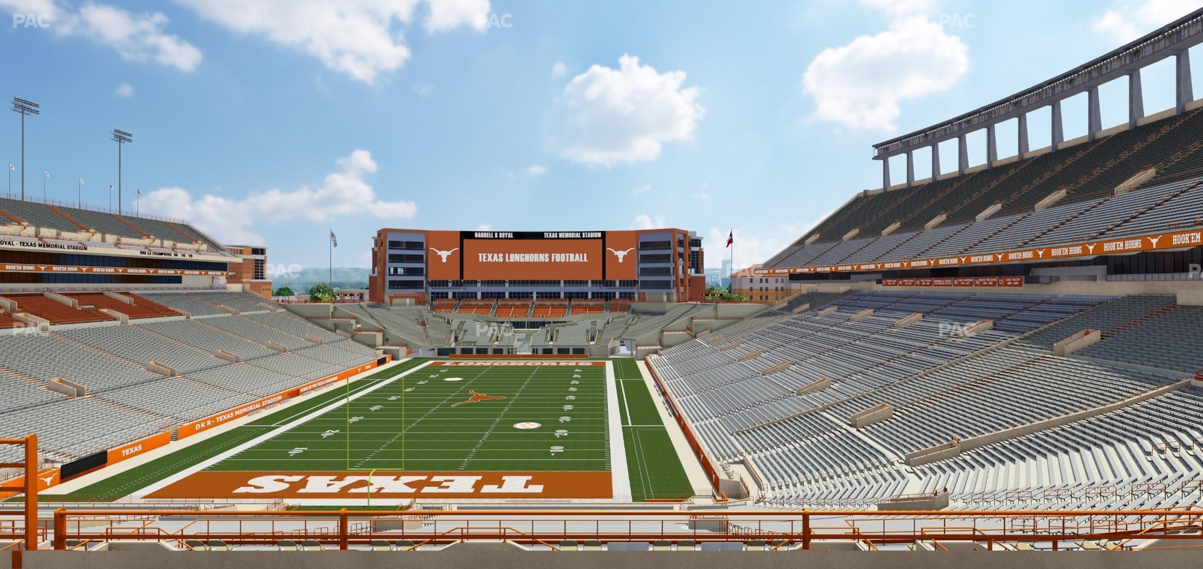 Seating view for Darrell K Royal - Texas Memorial Stadium Section Touchdown Club 15 C