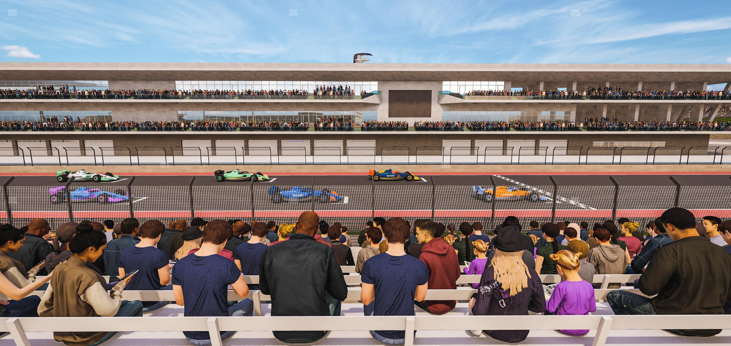 Seating view for Circuit of The Americas Section Main Grandstand Loge 23 B