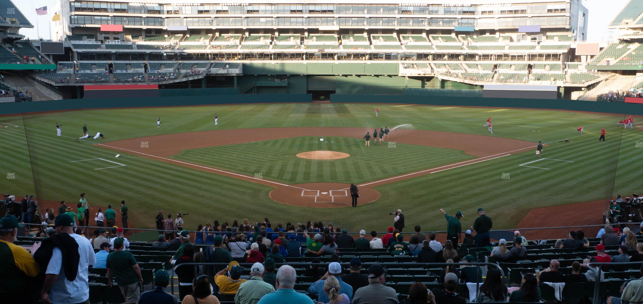 Seating view for Oakland Coliseum Section Rear 117