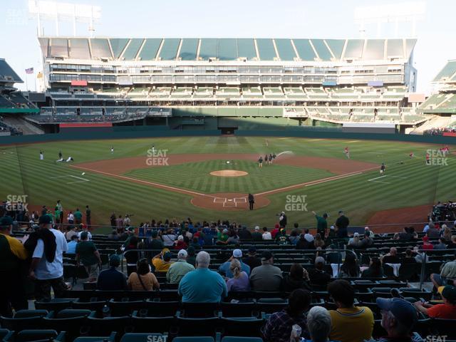 Seating view for Oakland Coliseum Section Rear 117