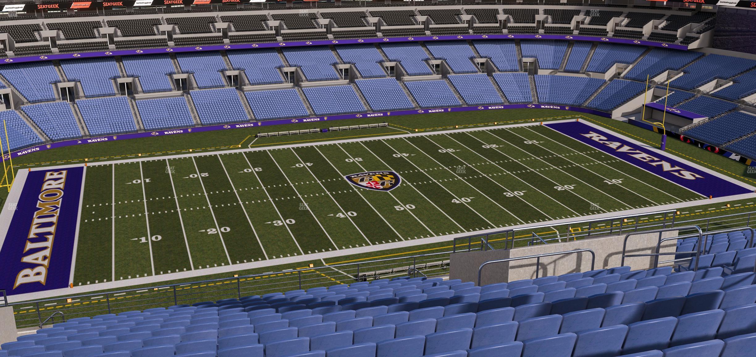 Seating view for M&T Bank Stadium Section 529