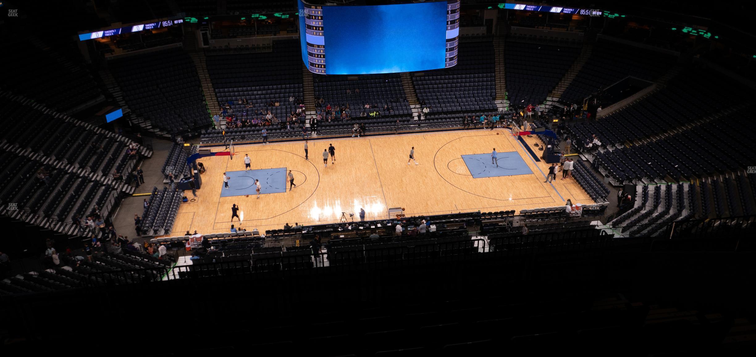 Seating view for FedExForum Section 208