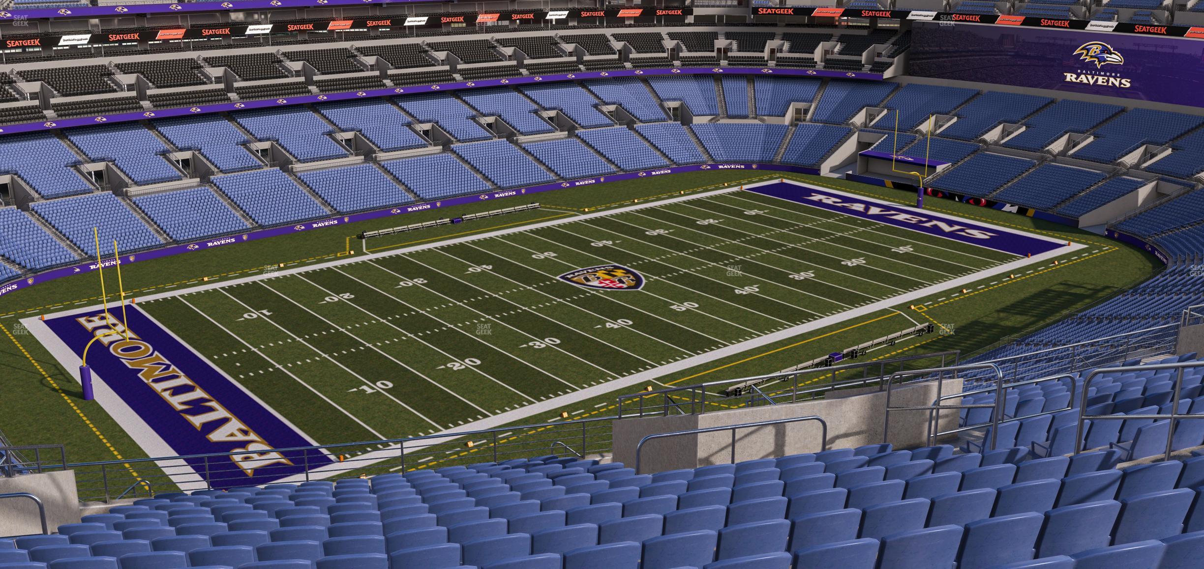 Seating view for M&T Bank Stadium Section 532