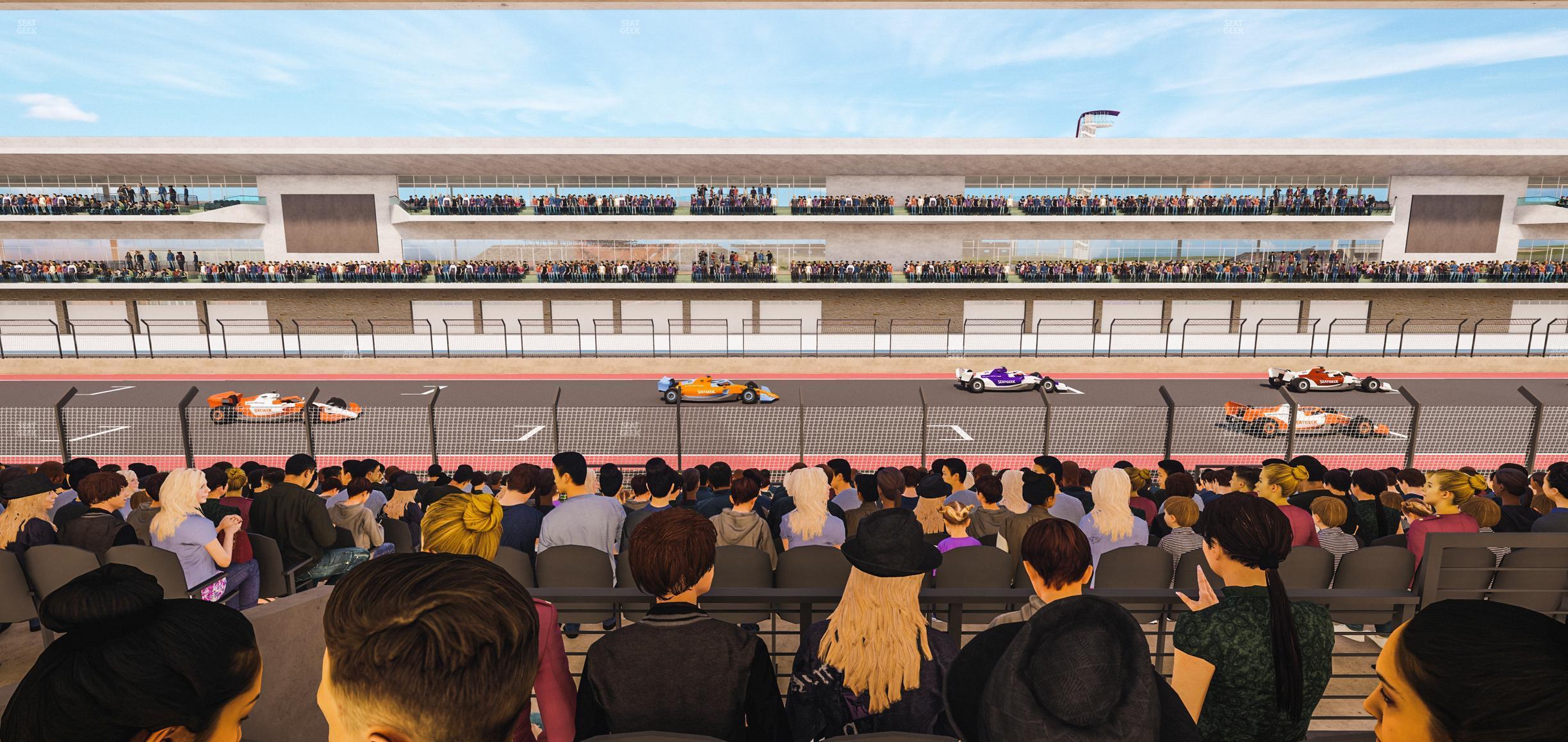 Seating view for Circuit of The Americas Section Main Grandstand Mezzanine 12 A