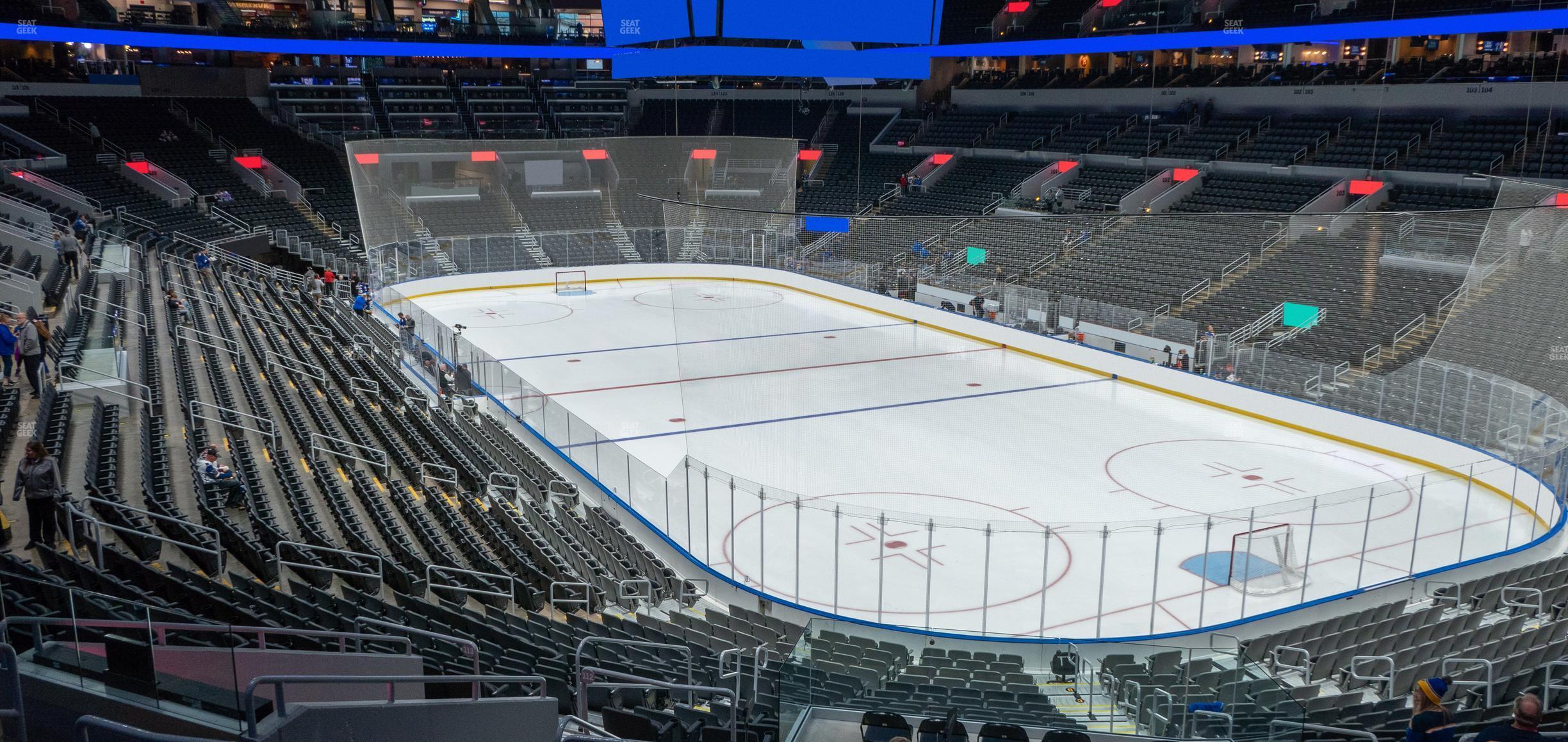 Seating view for Enterprise Center Section 112 Rinkside Club