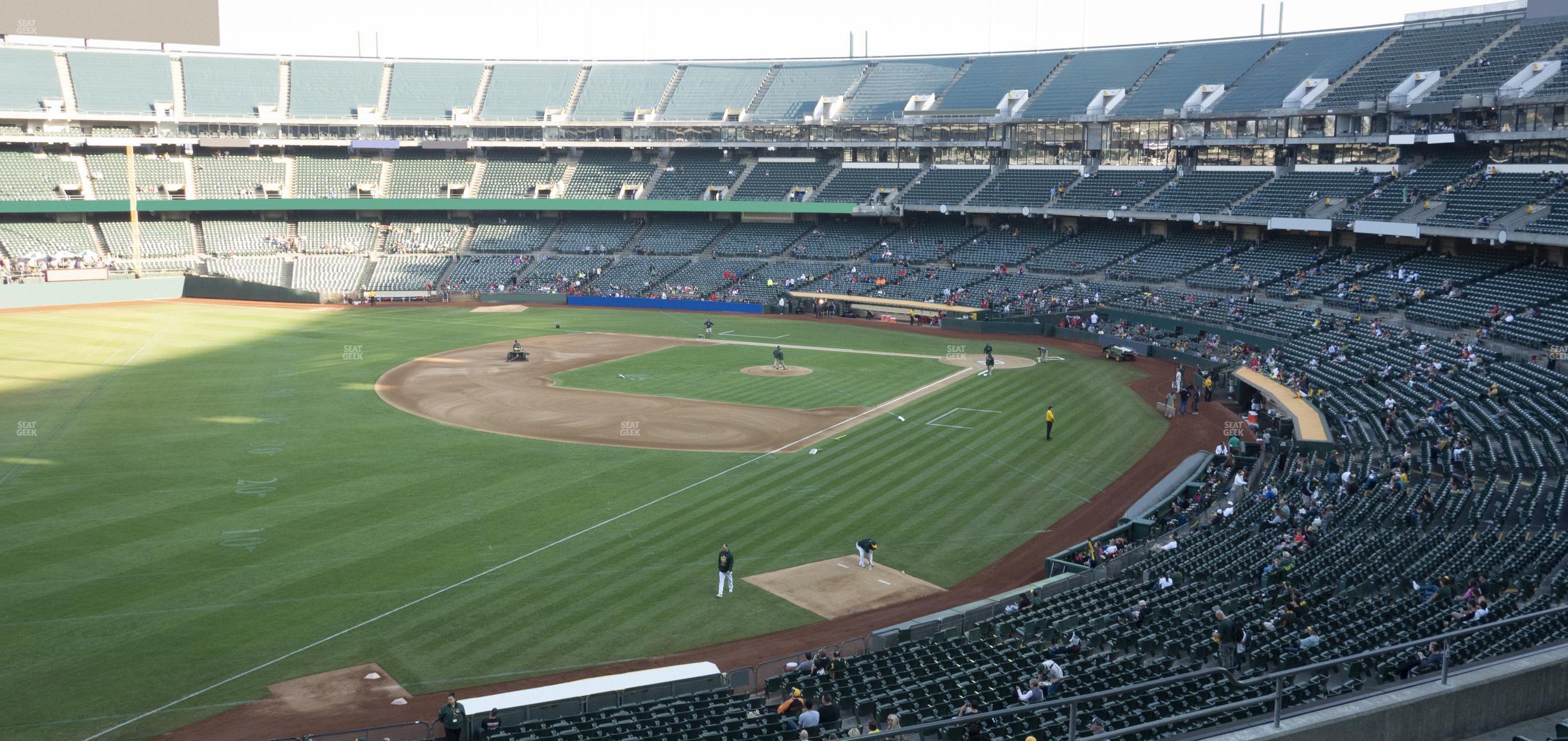 Seating view for Oakland Coliseum Section 229