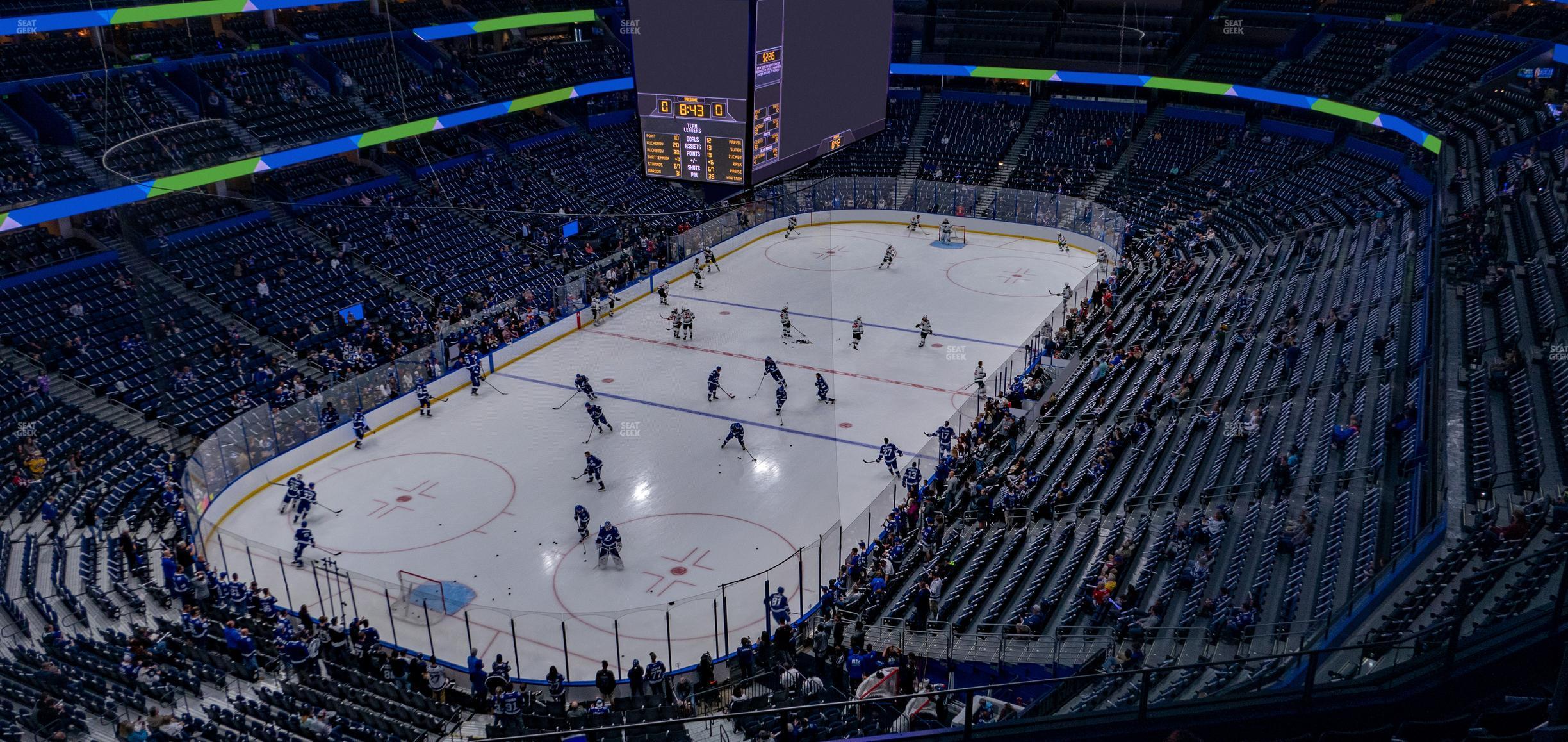 Seating view for Amalie Arena Section 321