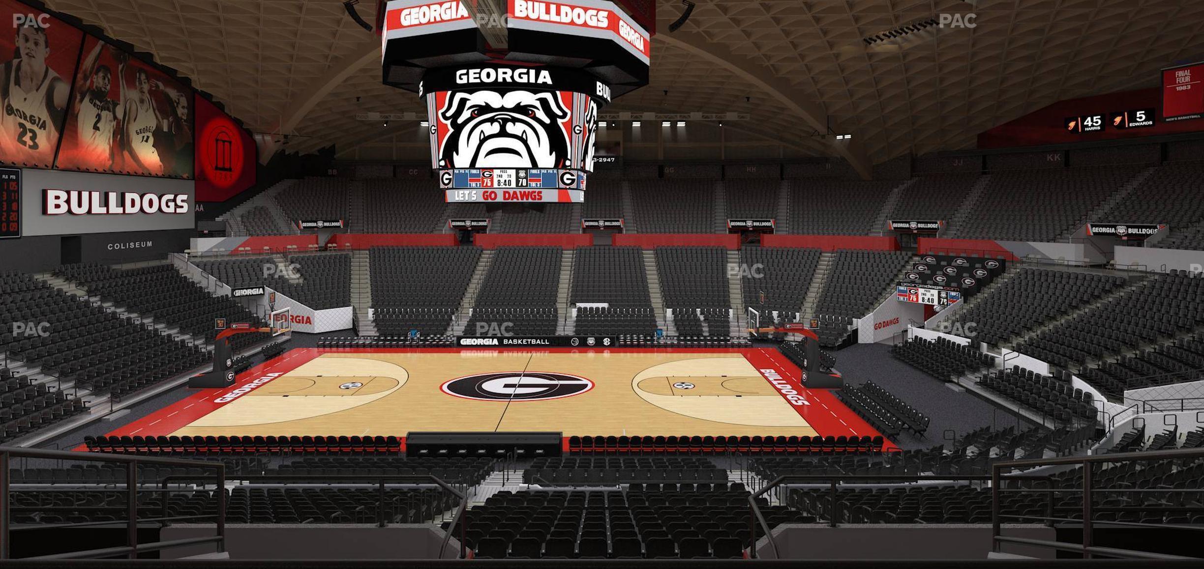 Seating view for Stegeman Coliseum Section Tt