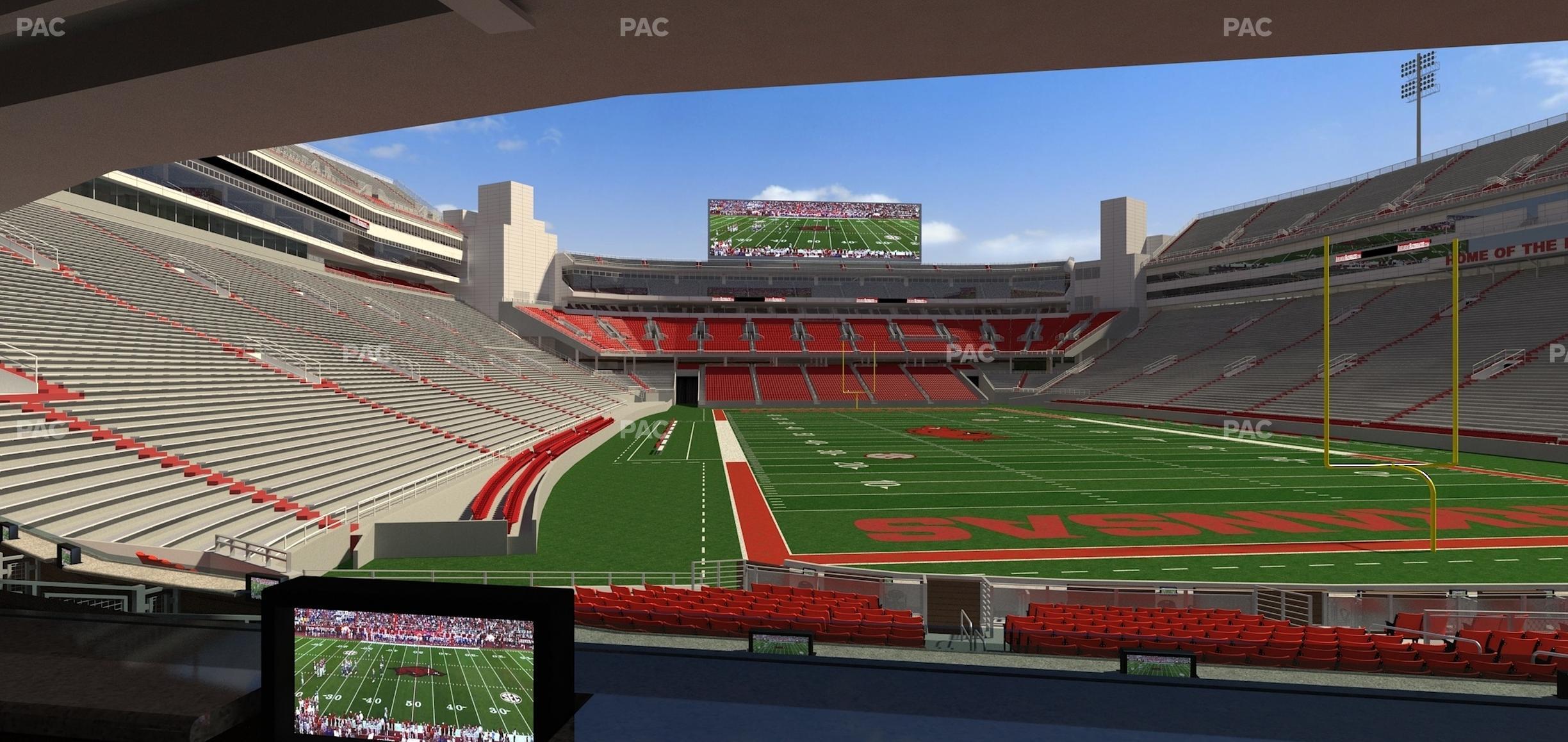 Seating view for Razorback Stadium Section Loge 59