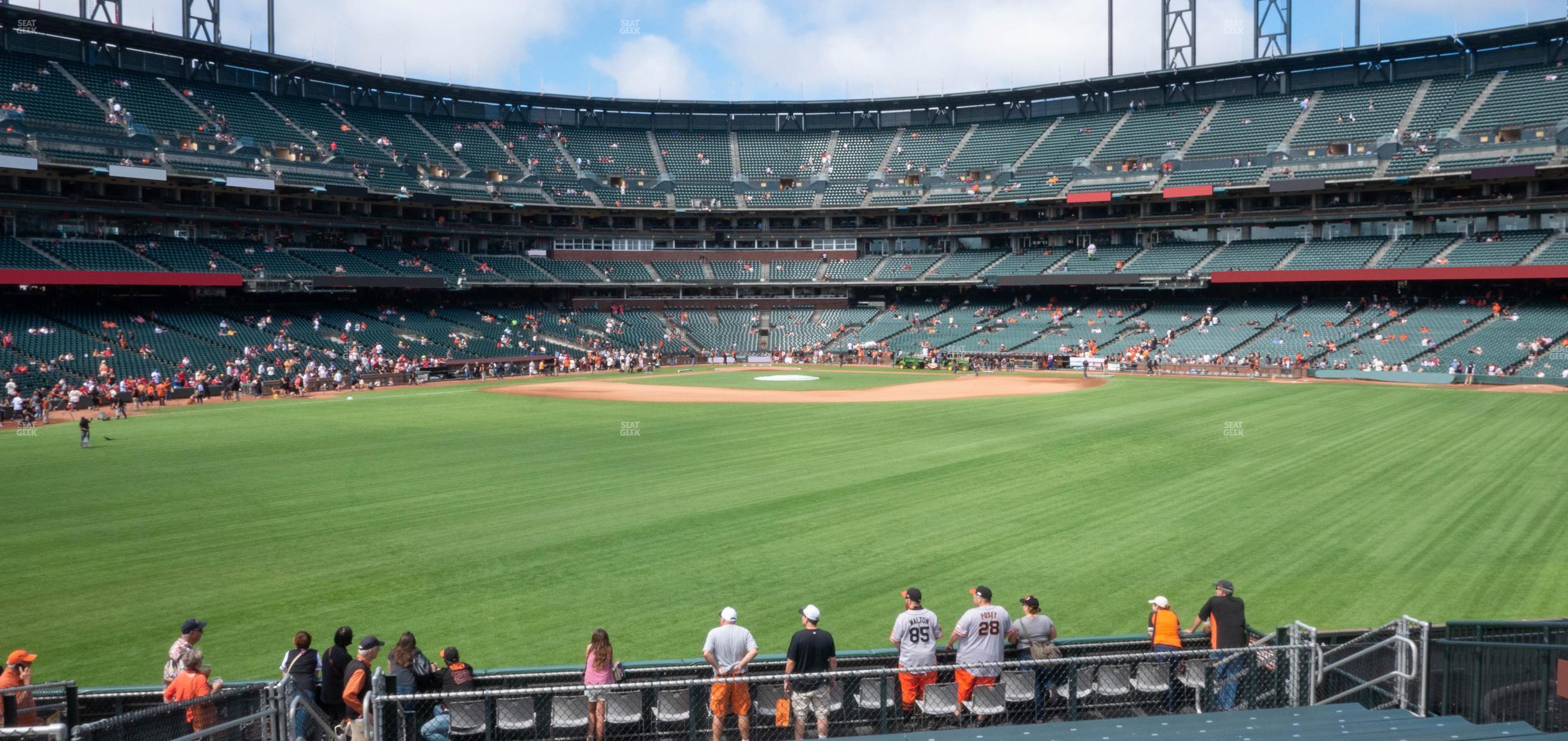 Seating view for Oracle Park Section Bleachers 143