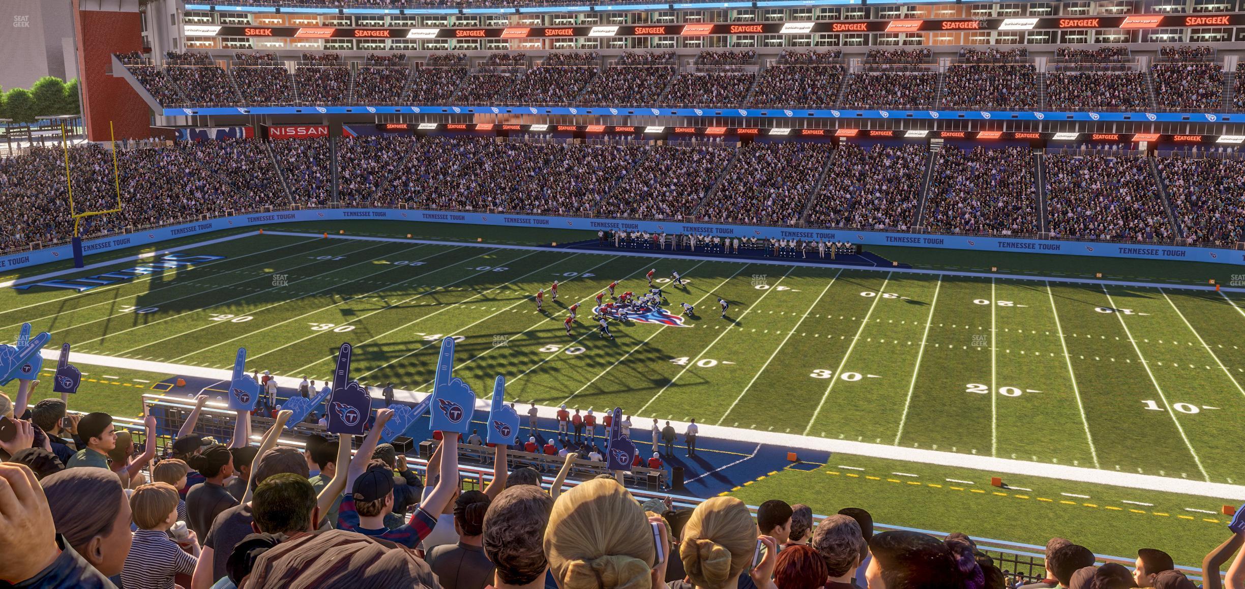 Seating view for Nissan Stadium Section 210