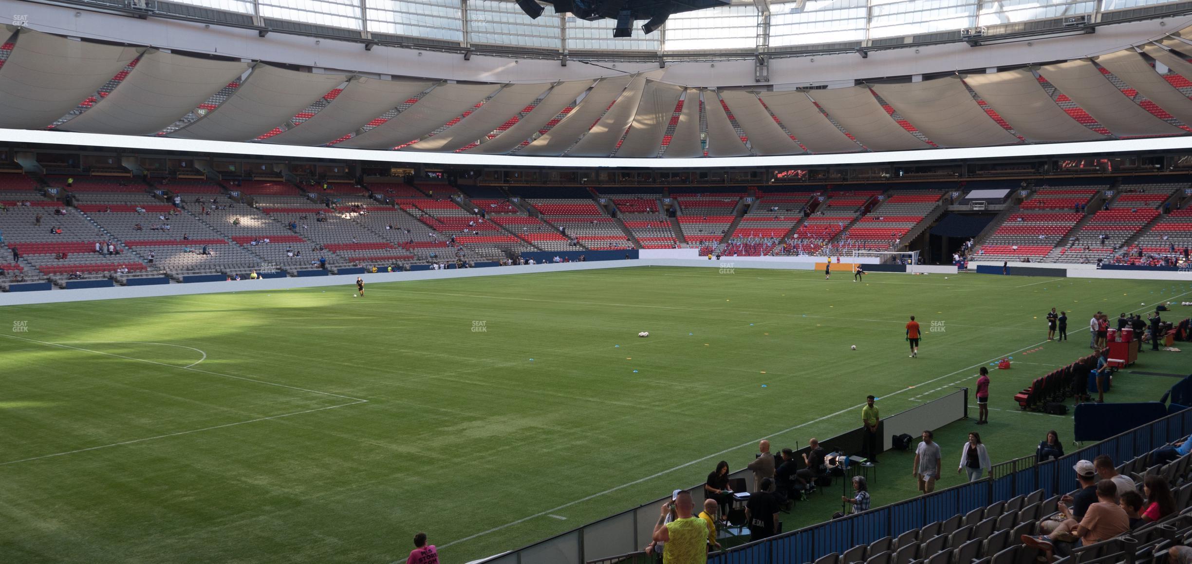 Seating view for BC Place Stadium Section 221