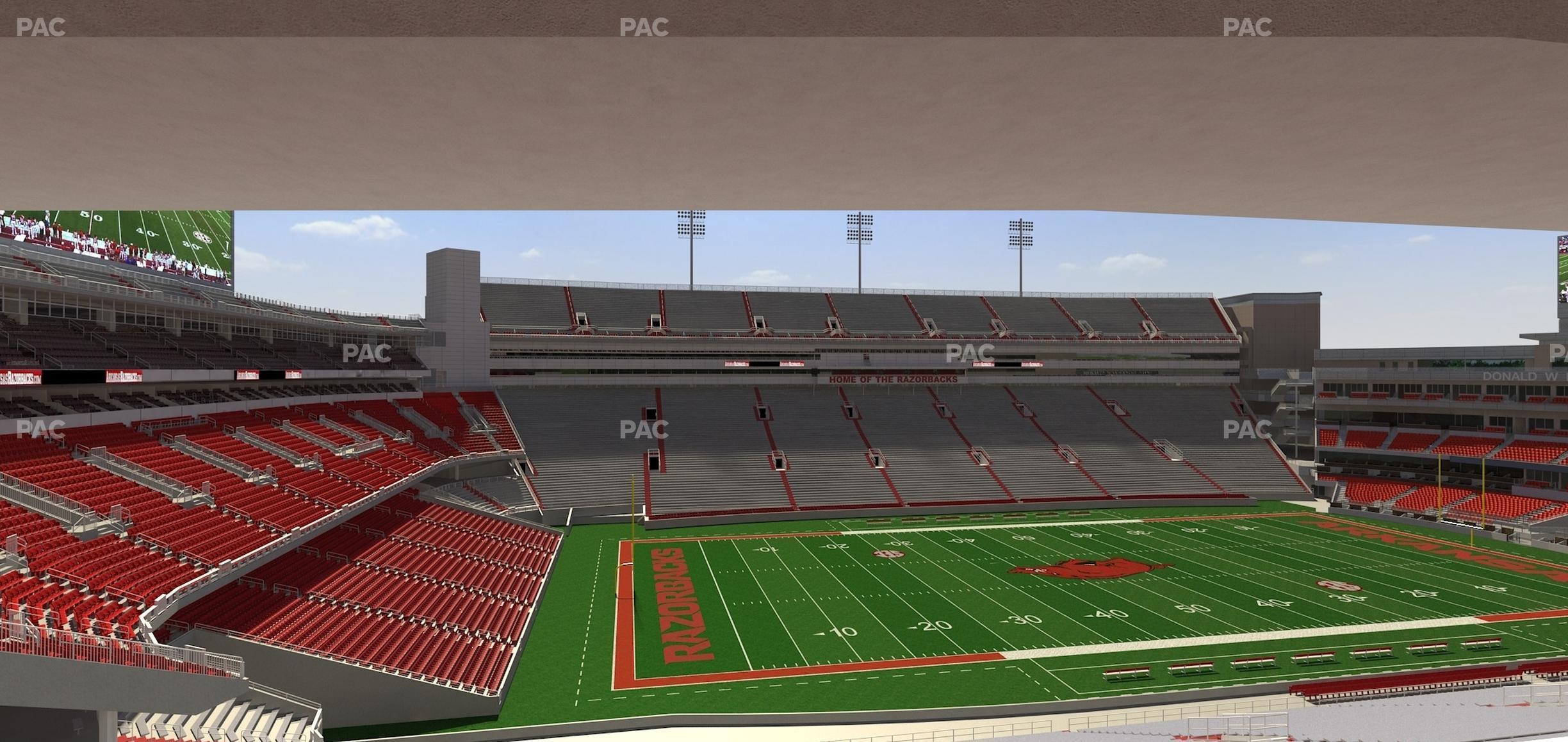 Seating view for Razorback Stadium Section 223