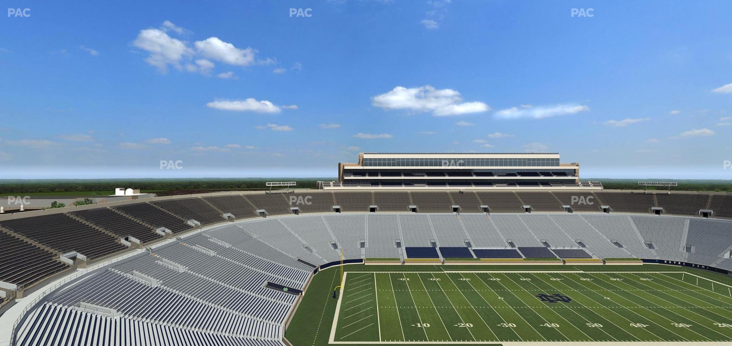 Seating view for Notre Dame Stadium Section Duncan Loge 833