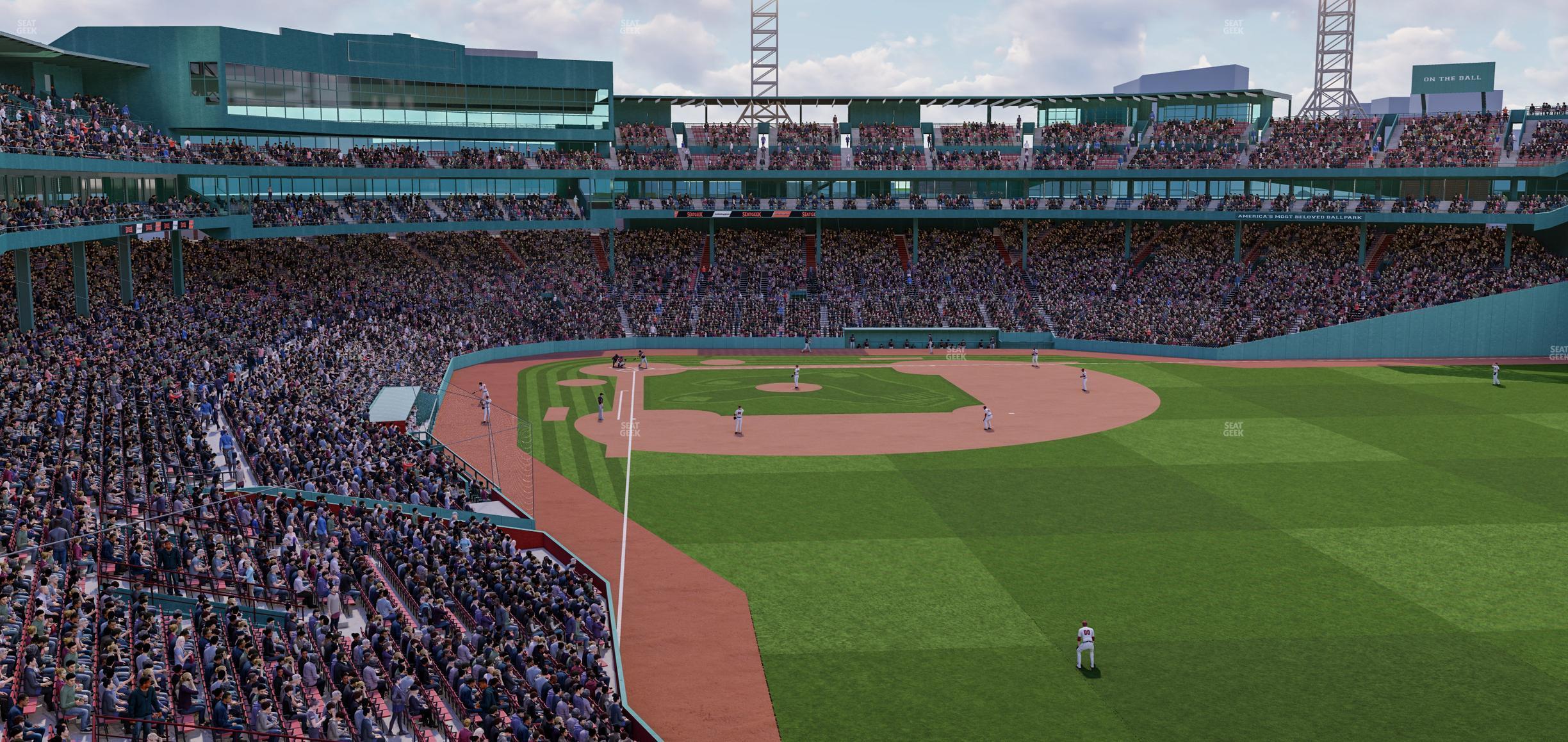 Seating view for Fenway Park Section Right Field Roof Deck Table 115