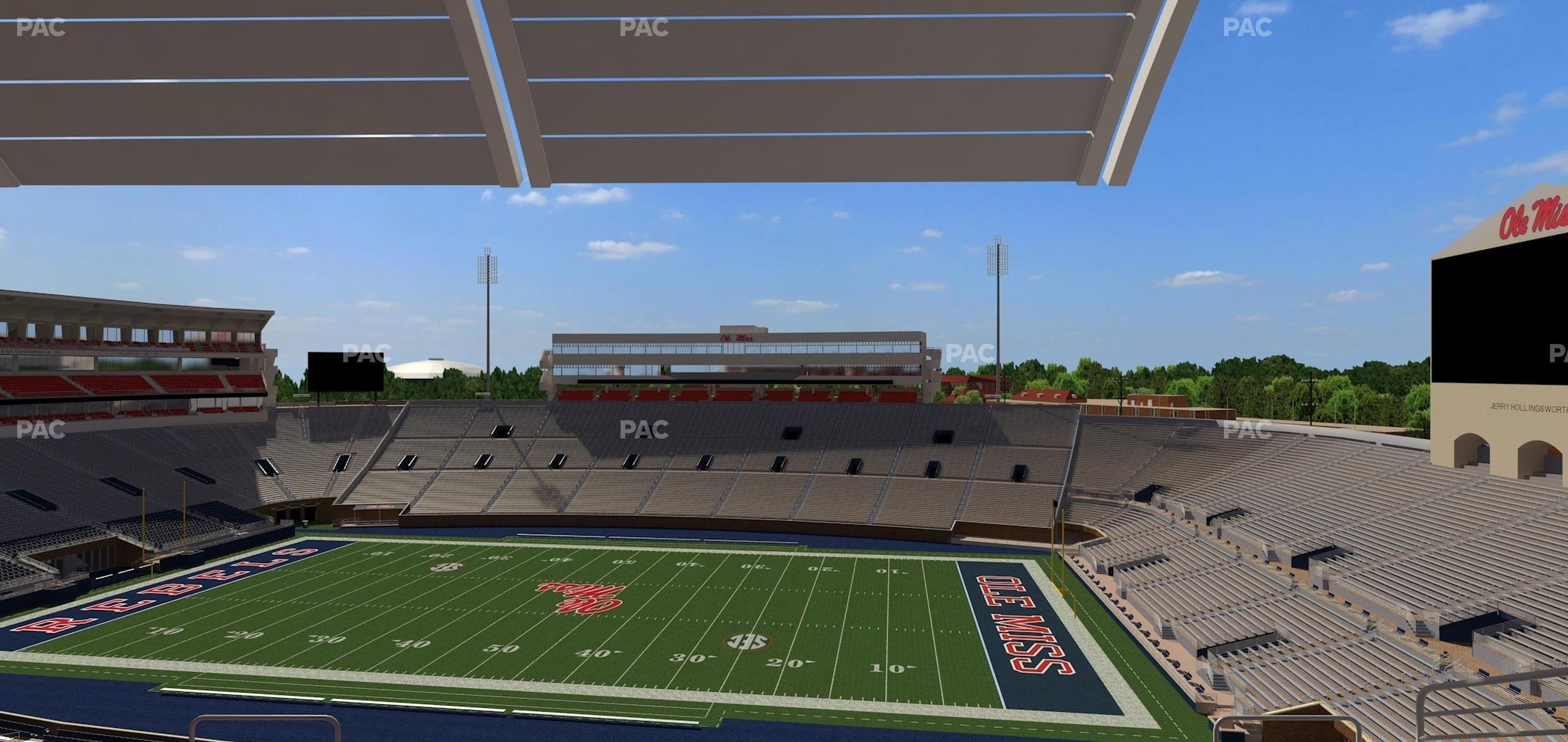 Seating view for Vaught Hemingway Stadium Section Rebel Club Mm