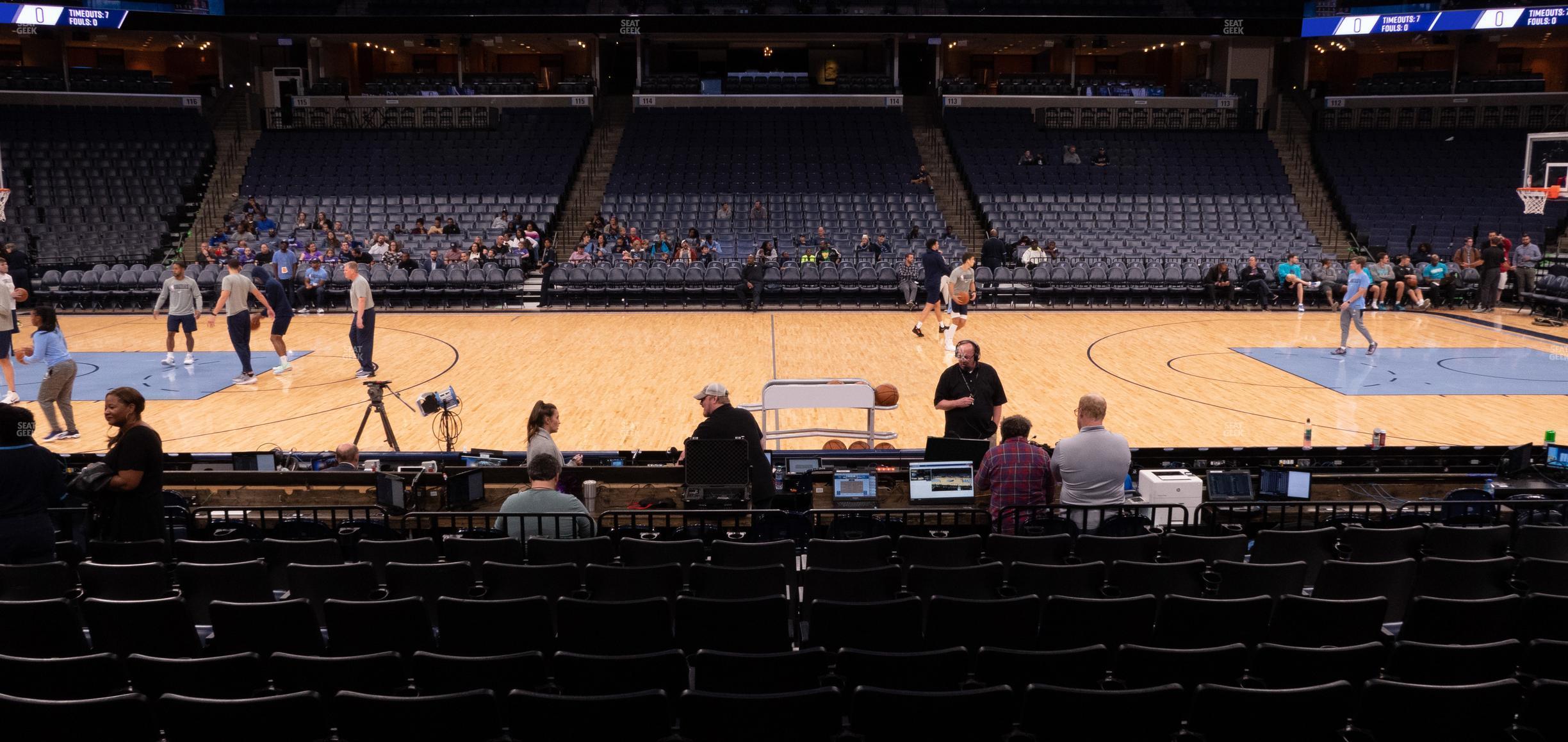 Seating view for FedExForum Section 105