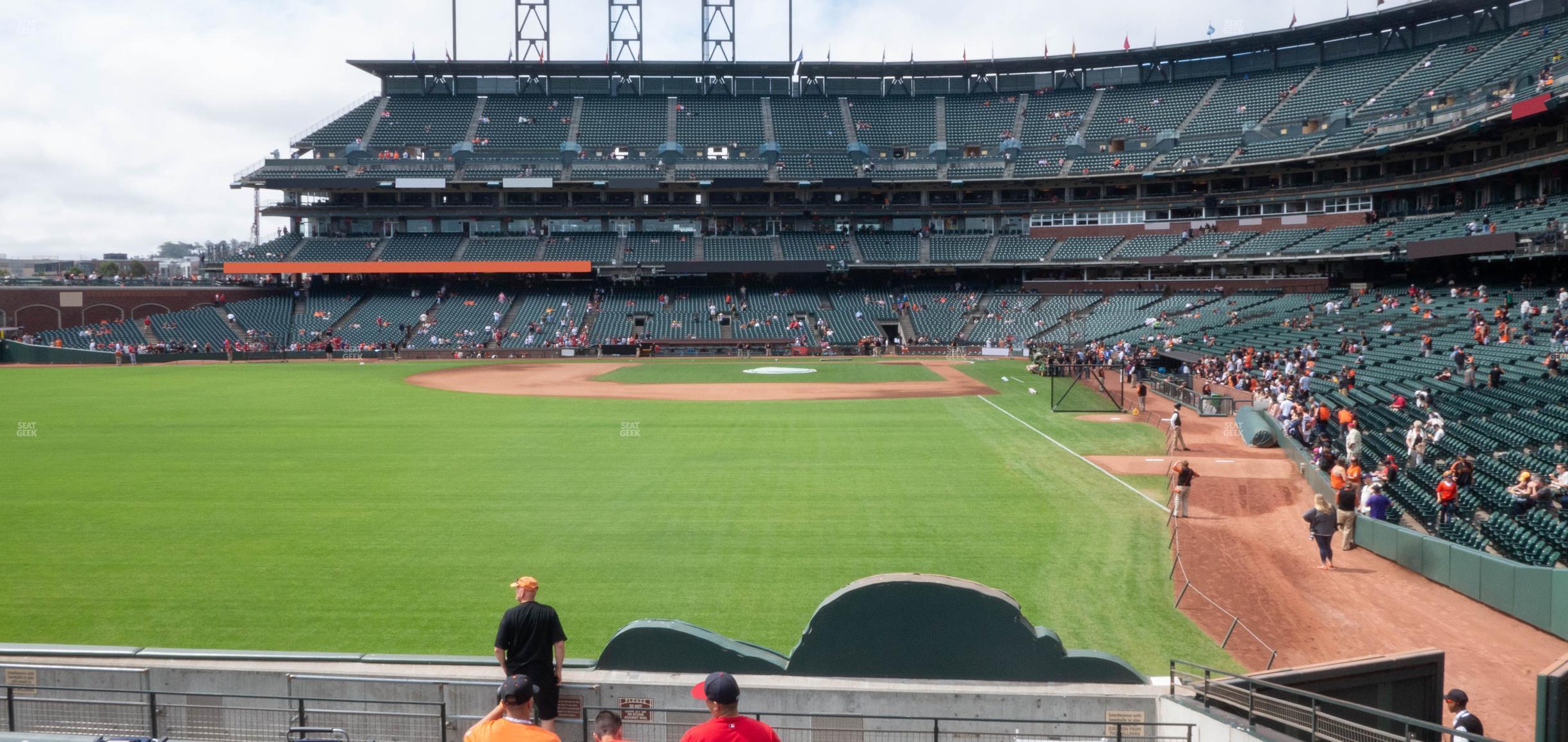 Seating view for Oracle Park Section Premium Bleachers 136