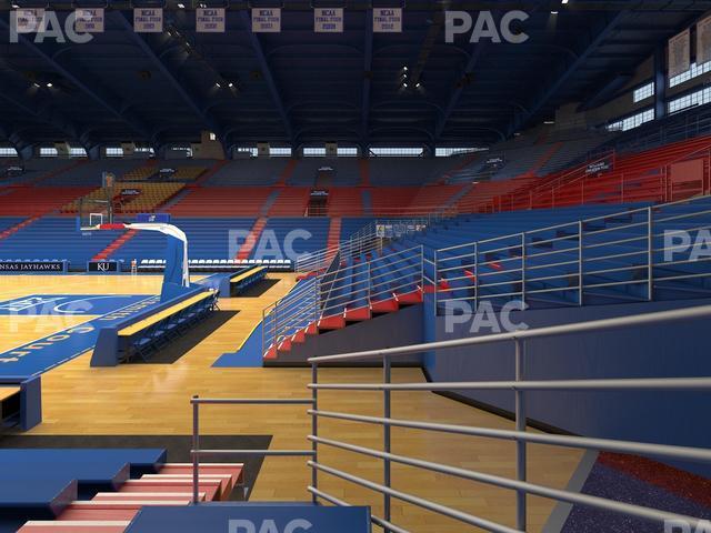 Seating view for Allen Fieldhouse Section D