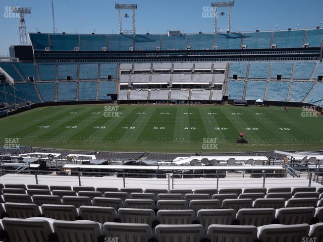 Seating view for EverBank Stadium Section Gallagher Club 236