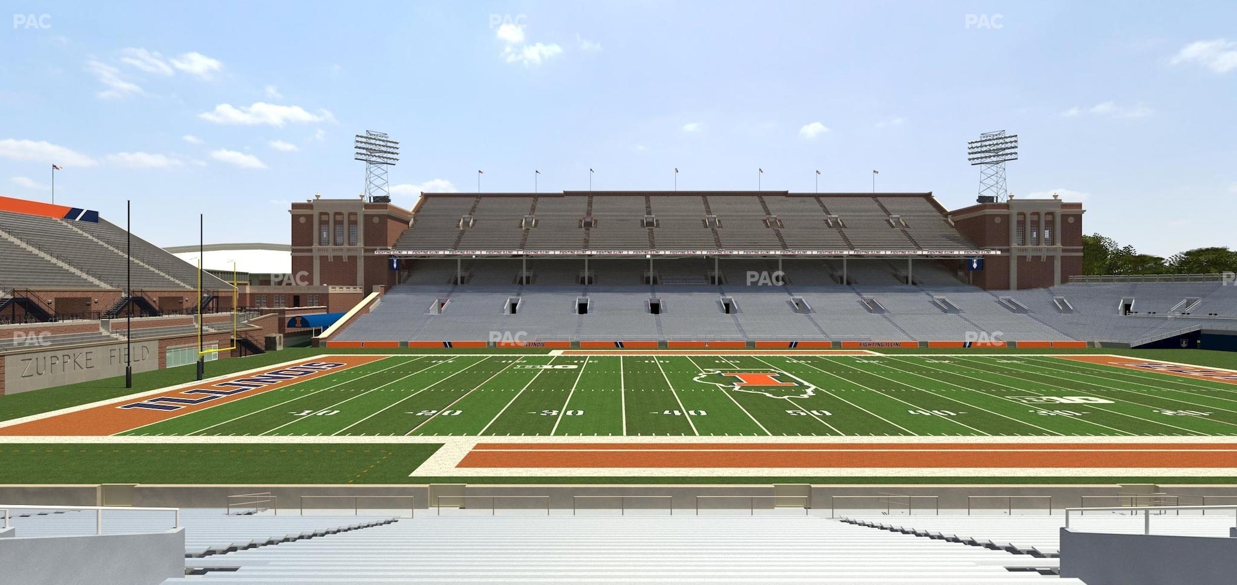 Seating view for Memorial Stadium - IL Section 128