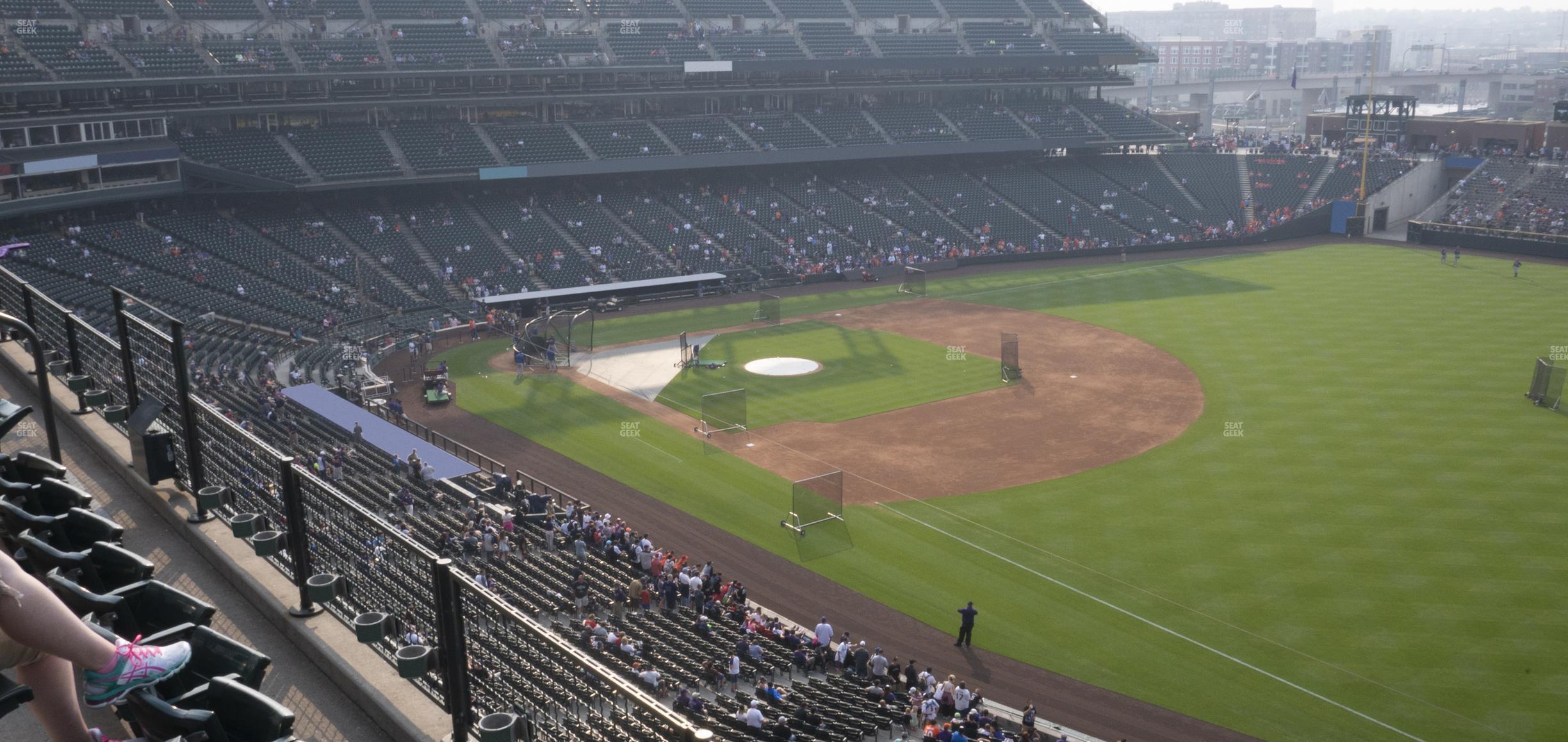 Seating view for Coors Field Section Lower 316