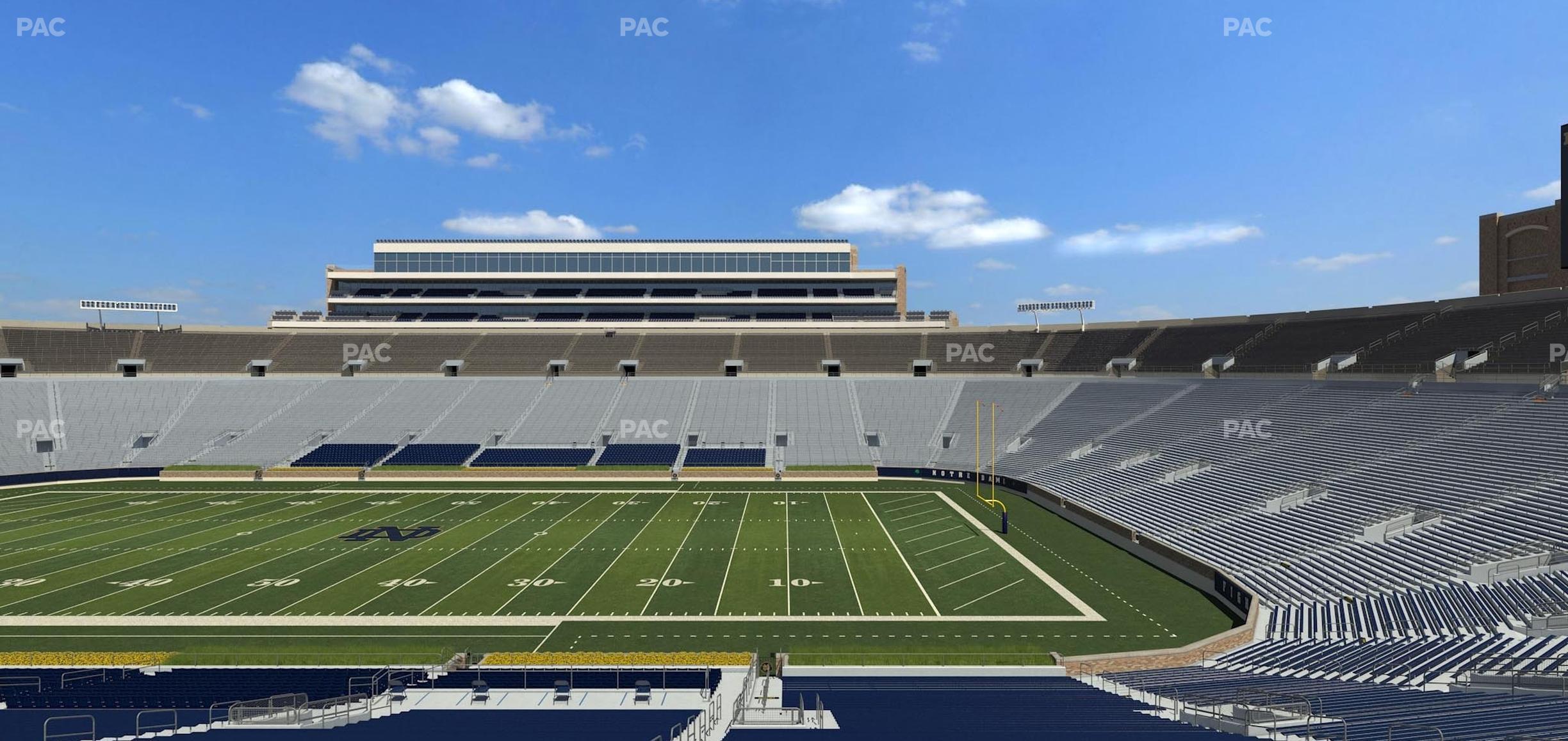 Seating view for Notre Dame Stadium Section 126