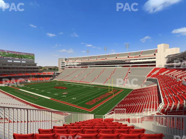 Seating view for Razorback Stadium Section 238