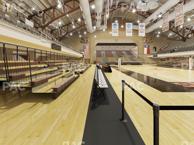 Seating view for Gregory Gym Section Floor 16