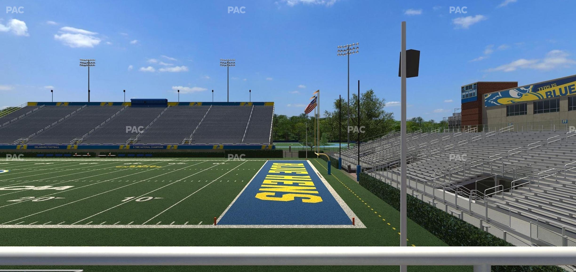 Seating view for Delaware Stadium Section West Ada 1