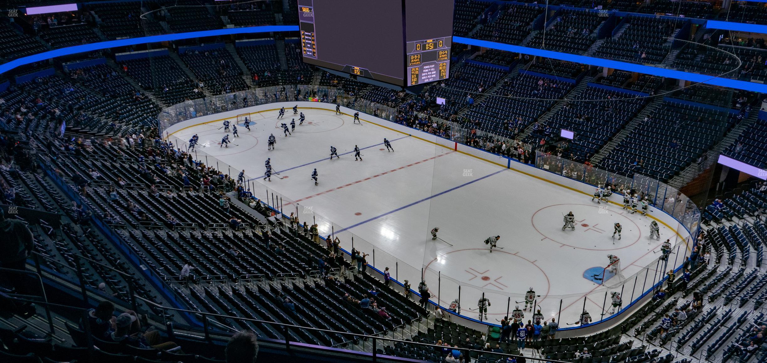 Seating view for Amalie Arena Section 312