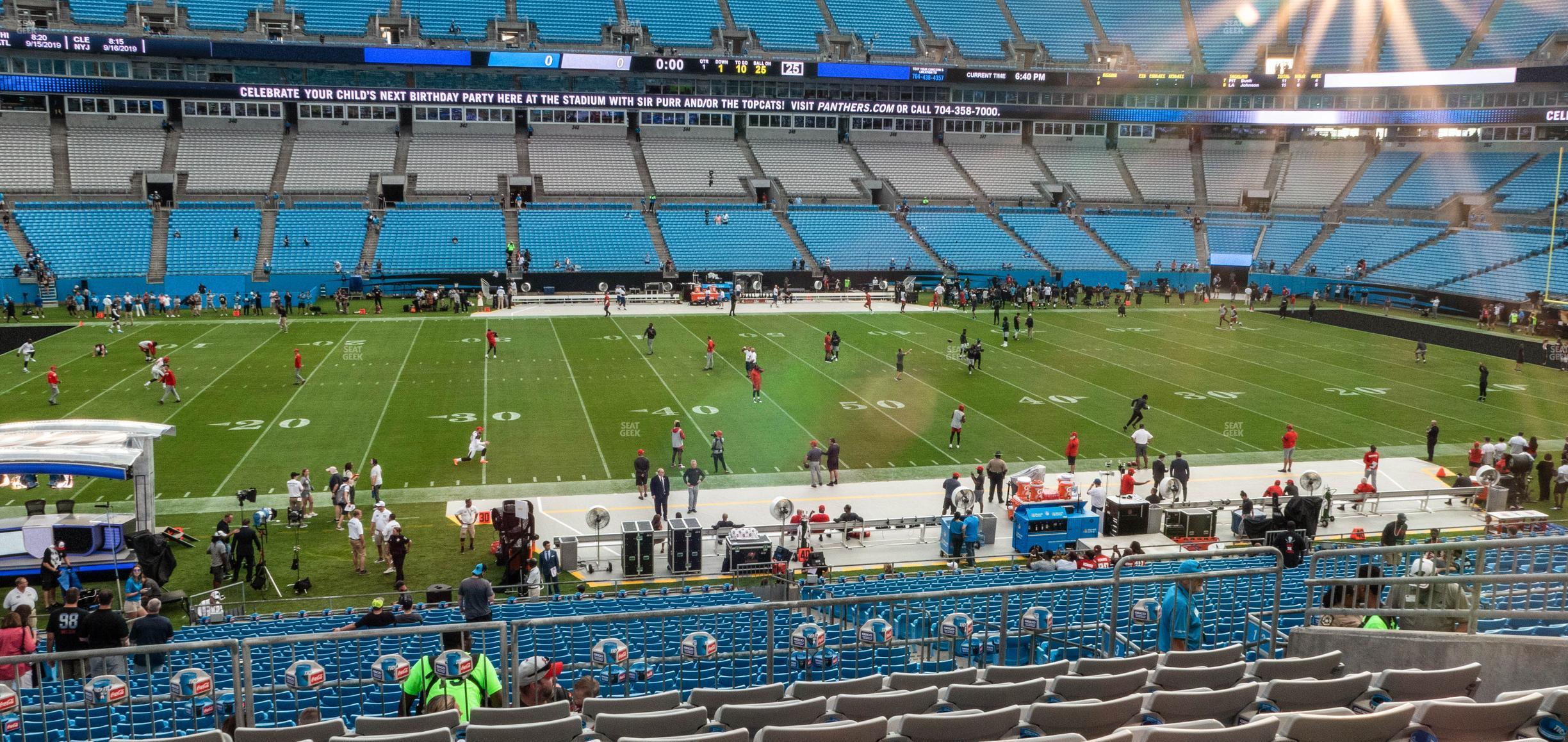 Seating view for Bank of America Stadium Section 317