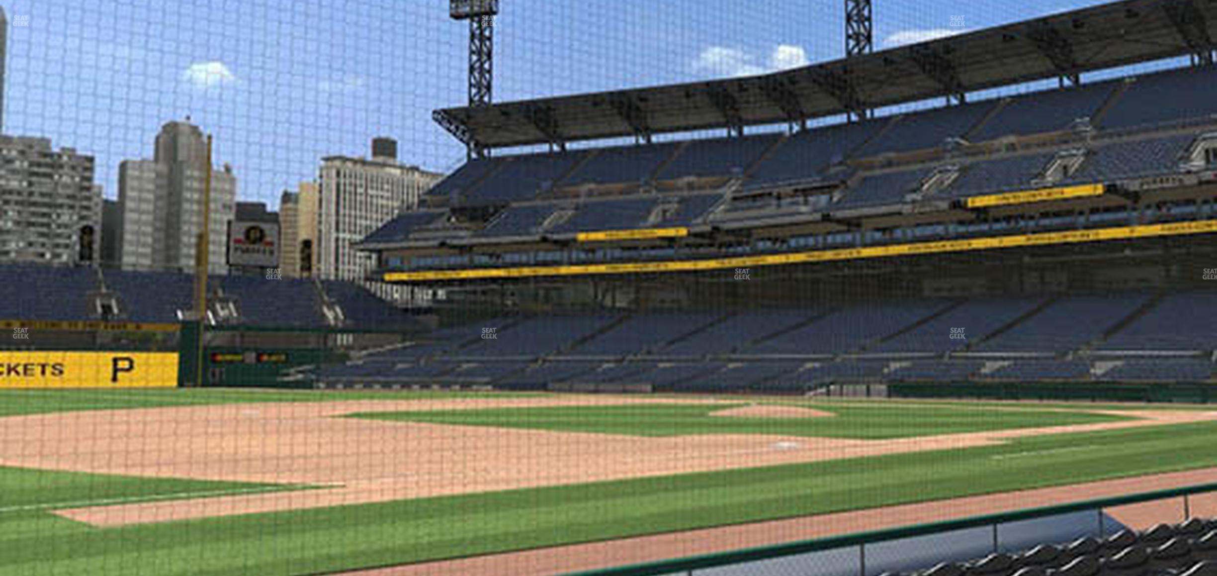 Seating view for PNC Park Section Field Box 26