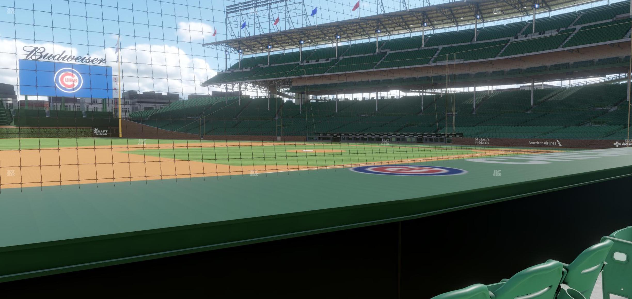 Seating view for Wrigley Field Section Club Box Infield 10