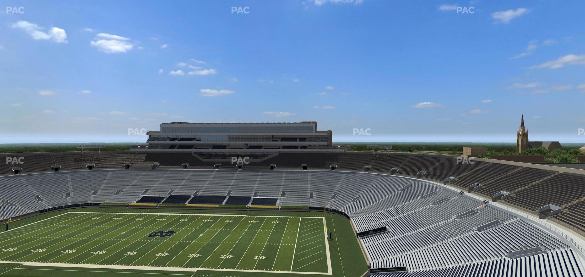 Seating view for Notre Dame Stadium Section Corbett Club 802