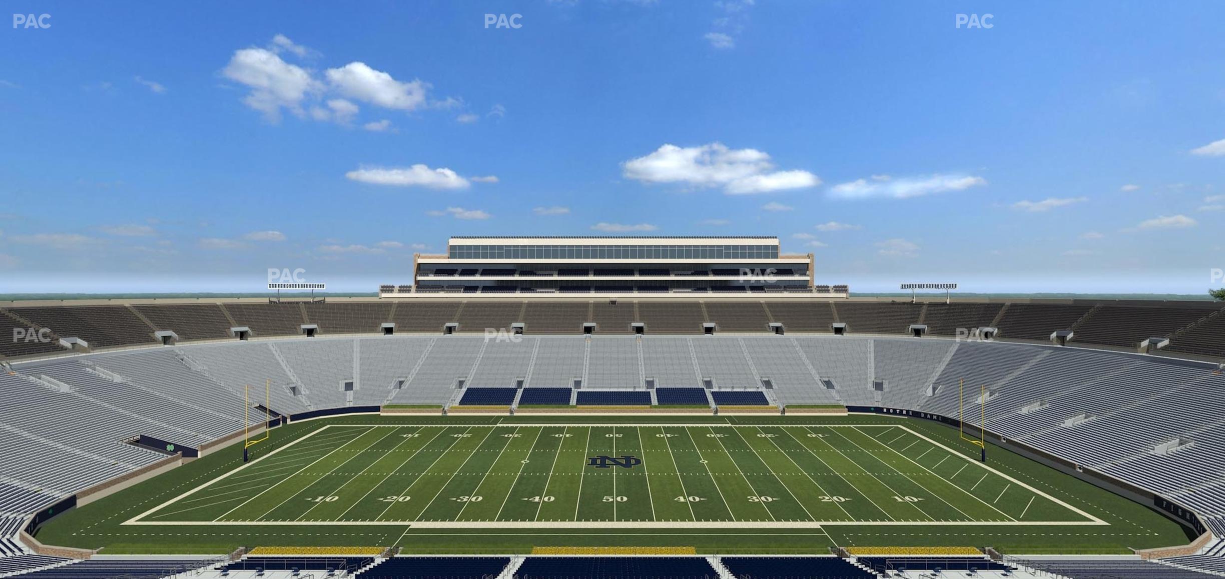 Seating view for Notre Dame Stadium Section Duncan Club 728