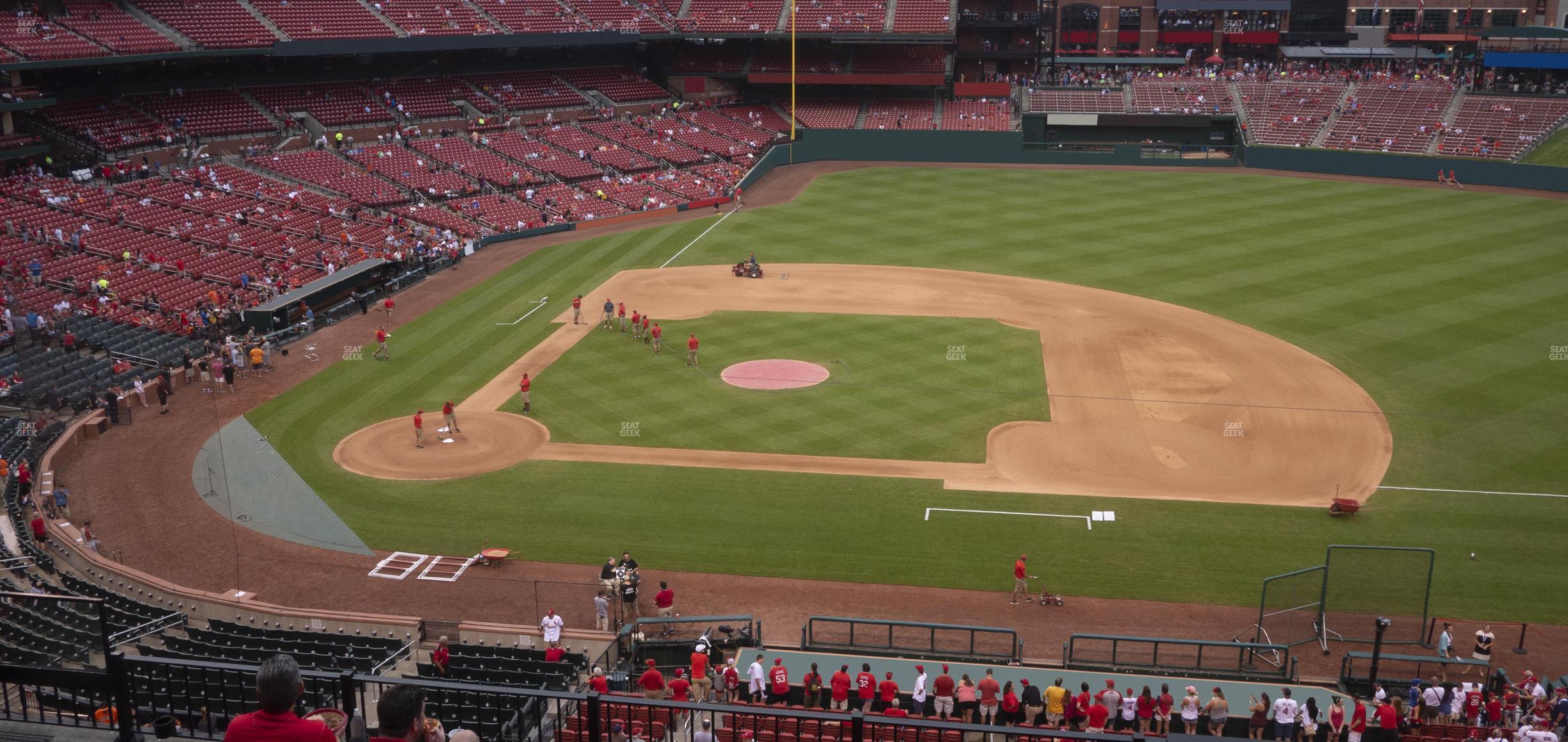 Seating view for Busch Stadium Section Infield Redbird Club 244