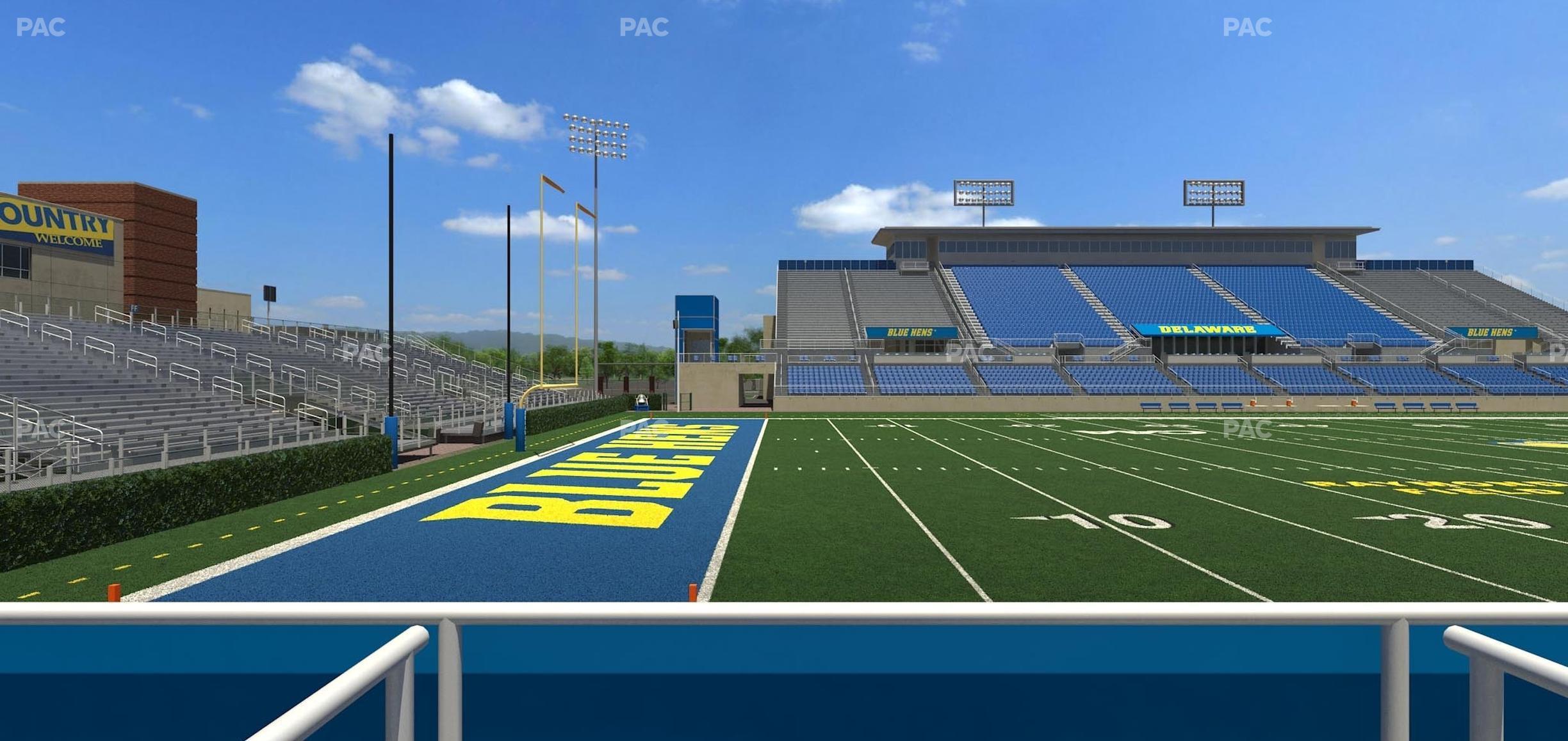 Seating view for Delaware Stadium Section East Box 97