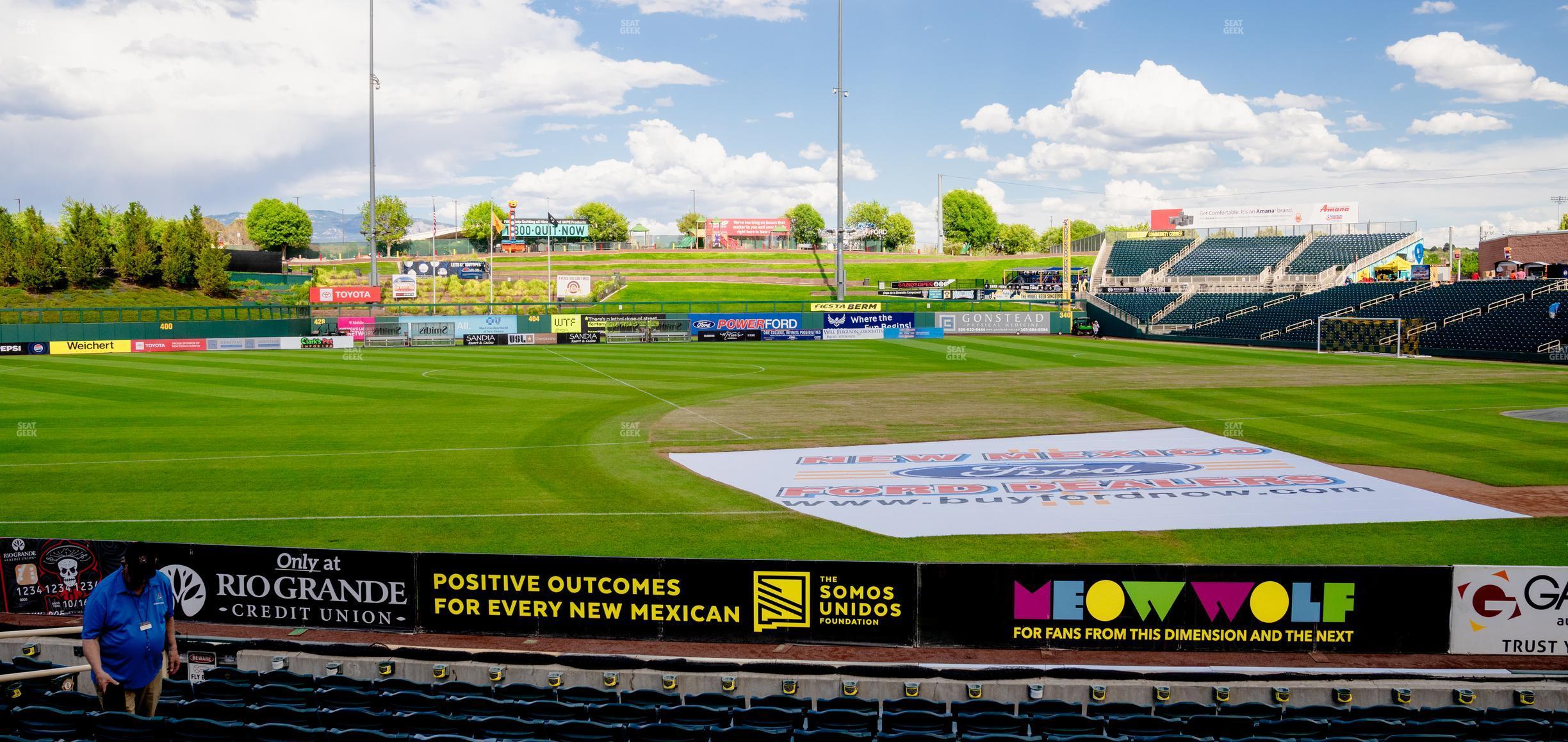 Seating view for Rio Grande Credit Union Field at Isotopes Park Section 115