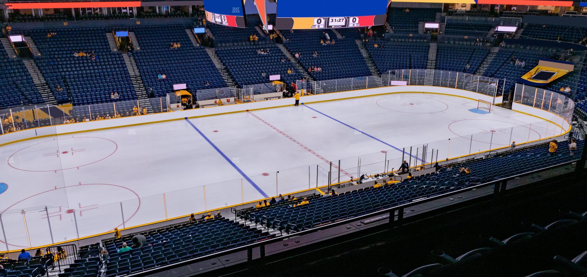 Seating view for Bridgestone Arena Section 207