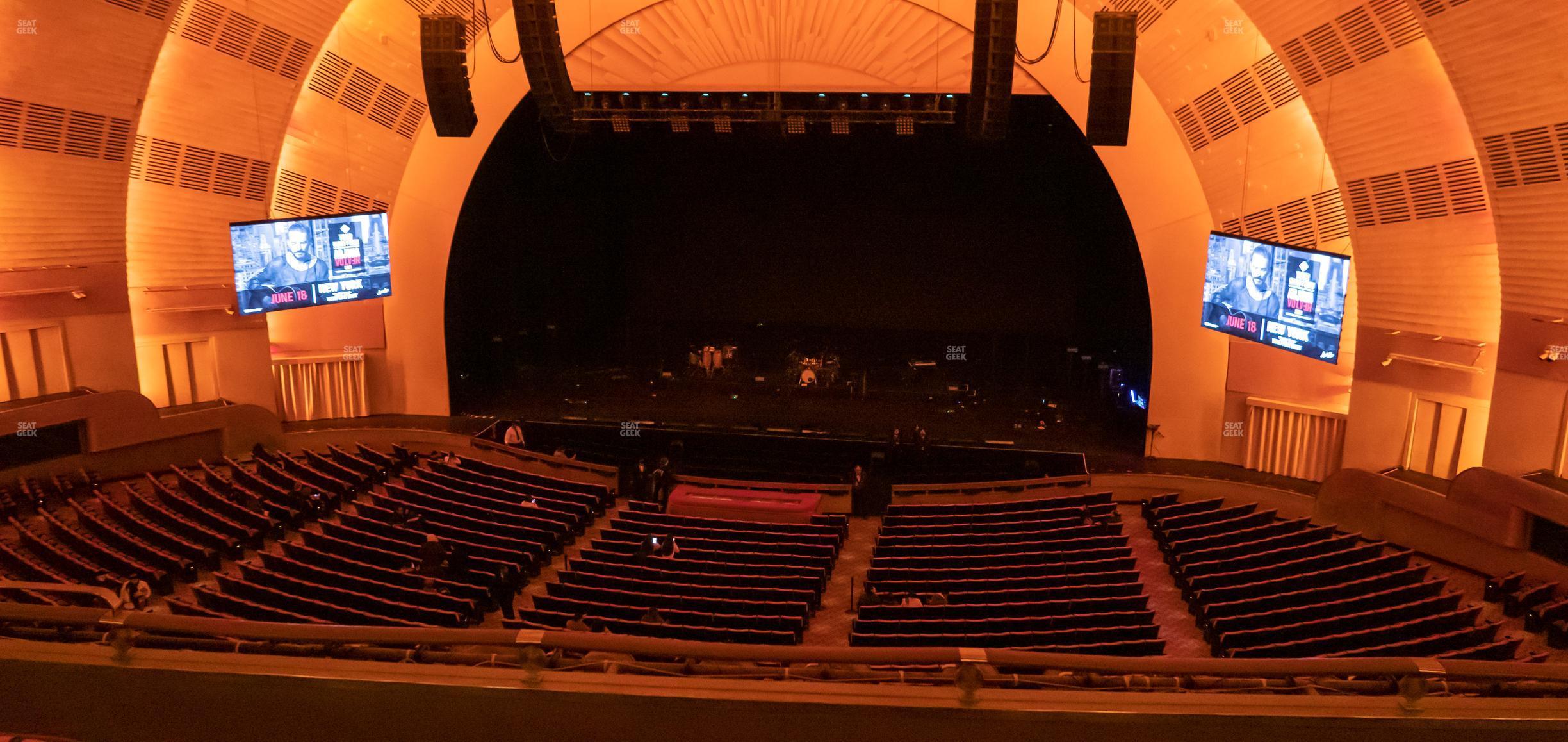 Seating view for Radio City Music Hall Section Second Mezzanine 3