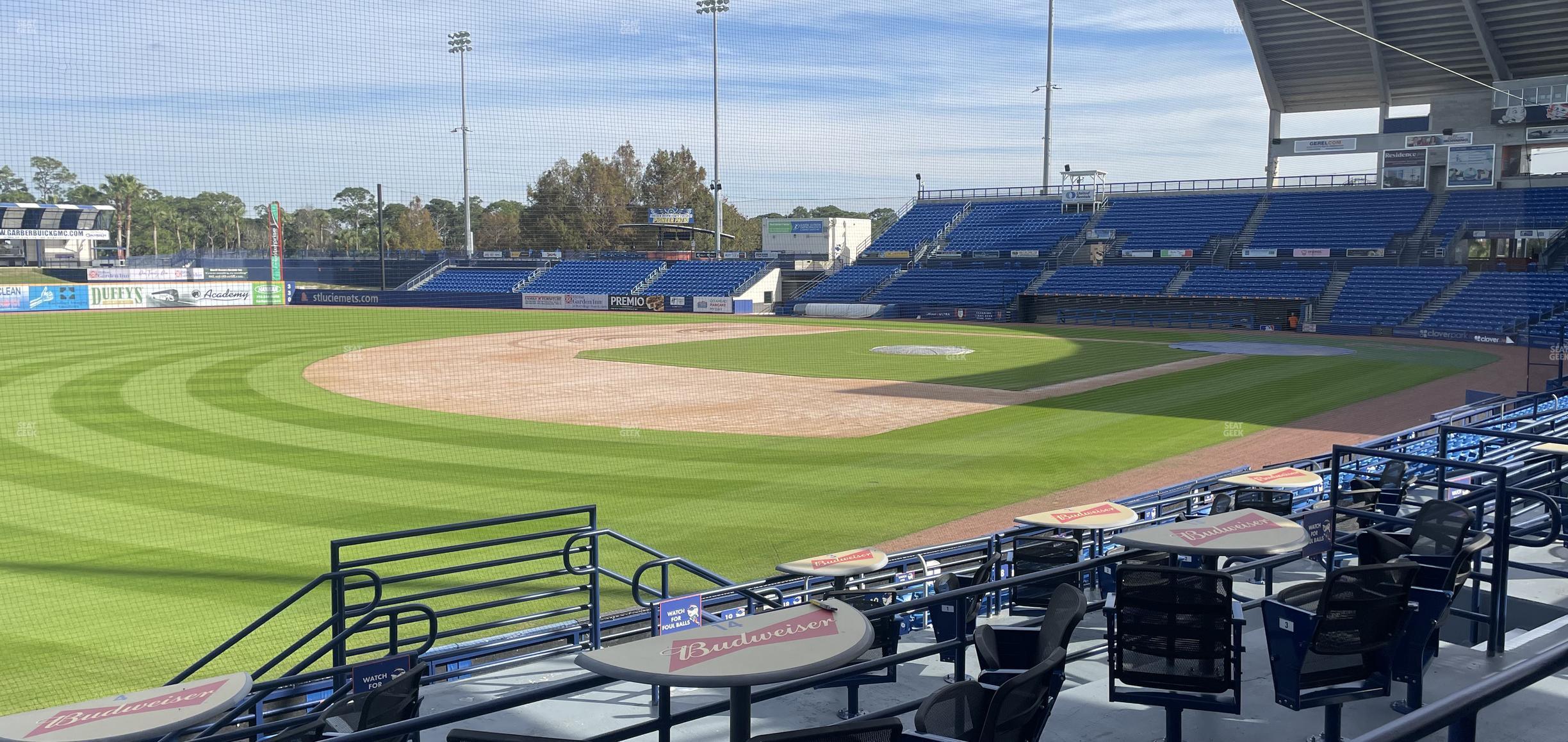 Seating view for Clover Park Section Field Level Terrace