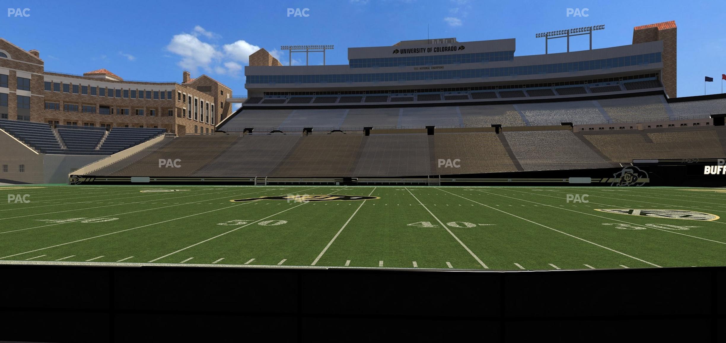 Seating view for Folsom Field Section 106