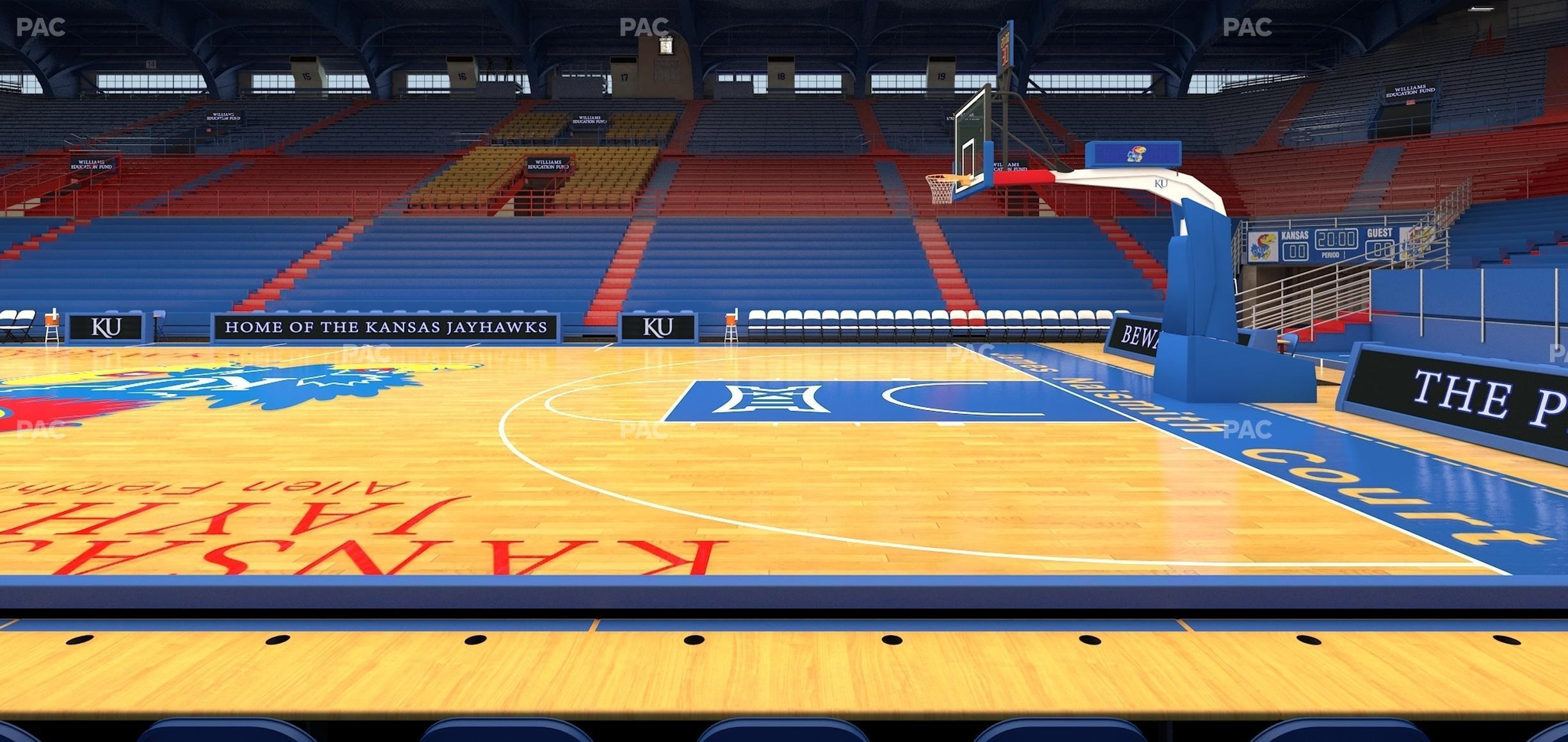 Seating view for Allen Fieldhouse Section F